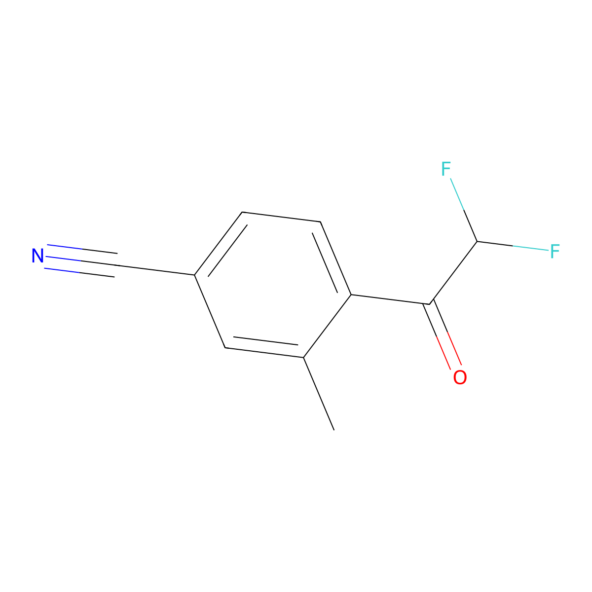 4-(2,2-Difluoroacetyl)-3-methylbenZonitrile molecular structure, CAS 2354062-58-9