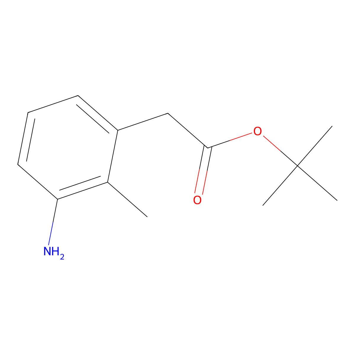 Tert-butyl 2-(3-amino-2-methylphenyl)acetate molecular structure, CAS 2354063-91-3