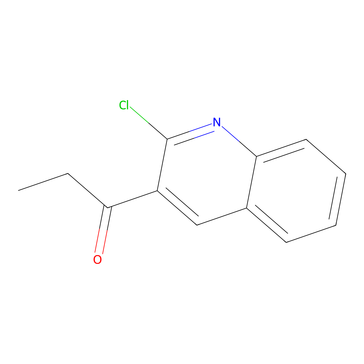 1-(2-Chloroquinolin-3-yl)propan-1-one molecular structure, CAS 2354081-25-5