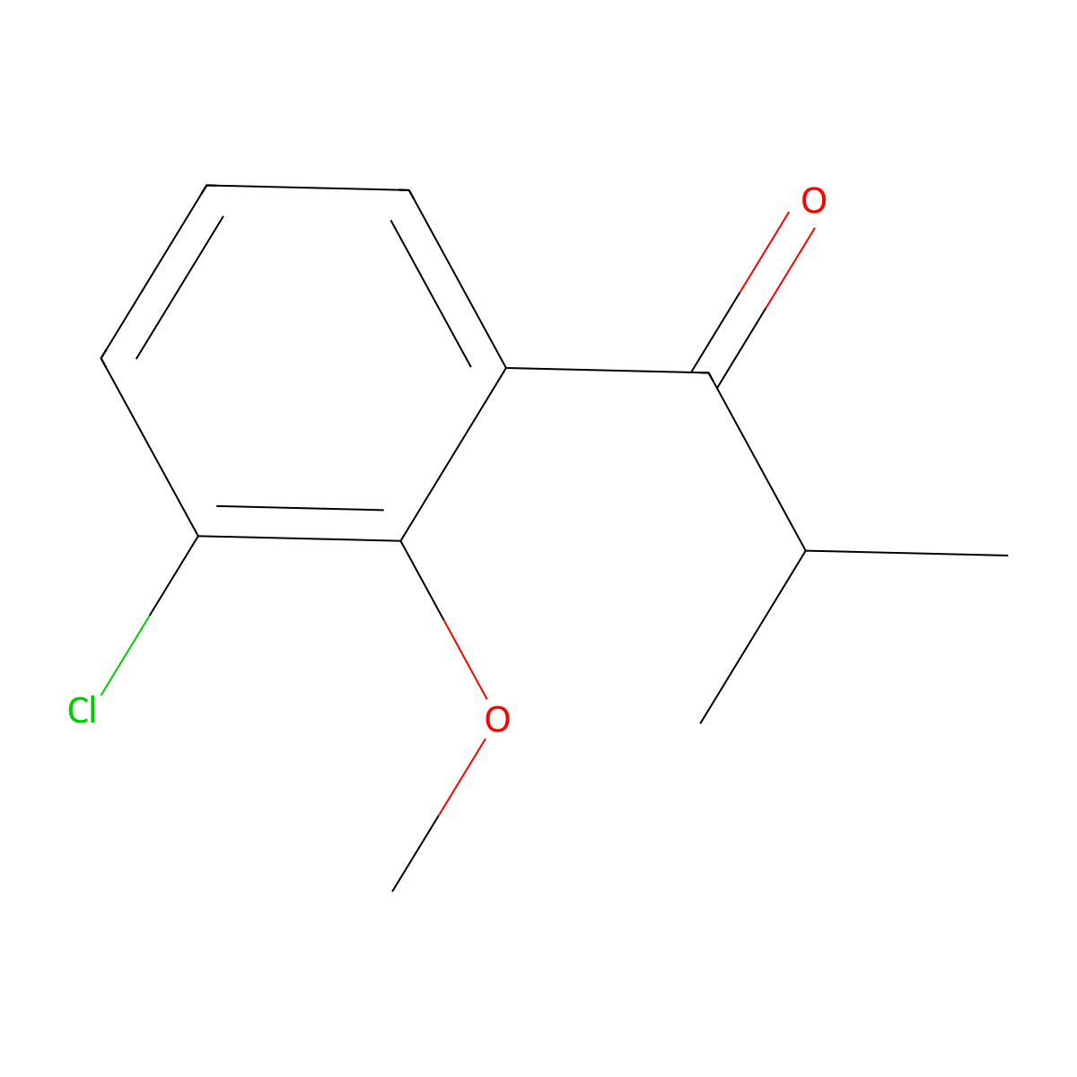 1-(3-Chloro-2-methoxyphenyl)-2-methyl-1-propanone molecular structure, CAS 2354113-24-7