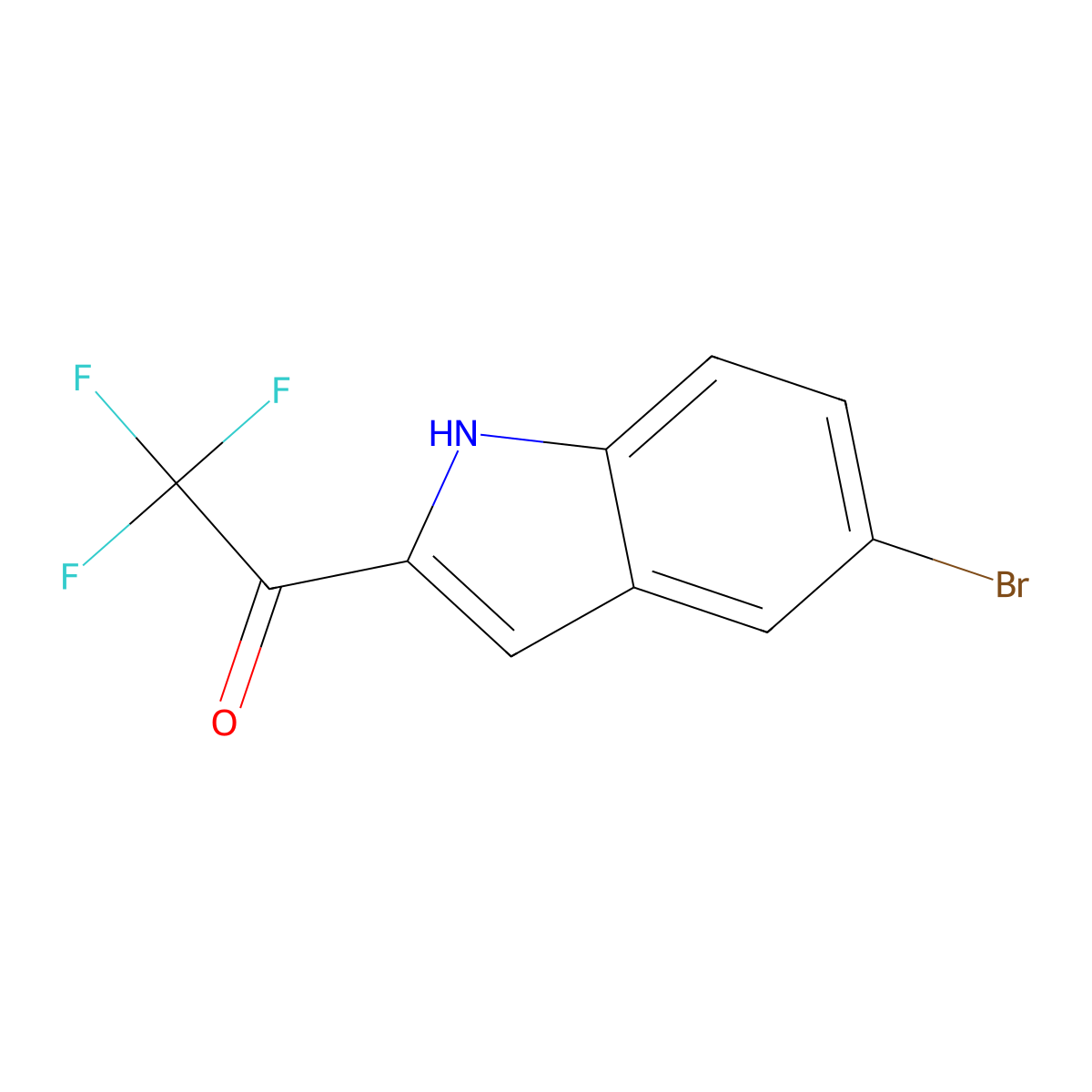 1-(5-bromo-1H-indol-2-yl)-2,2,2-trifluoroethan-1-one molecular structure, CAS 2354113-41-8