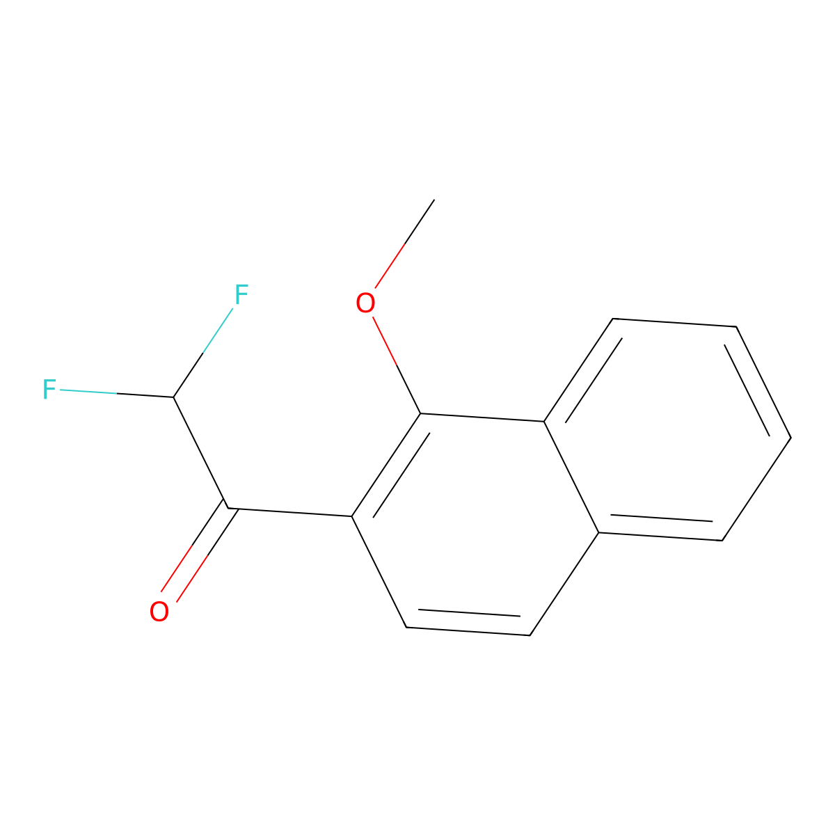 2,2-Difluoro-1-(1-methoxynaphthalen-2-yl)ethanone molecular structure, CAS 2354130-33-7