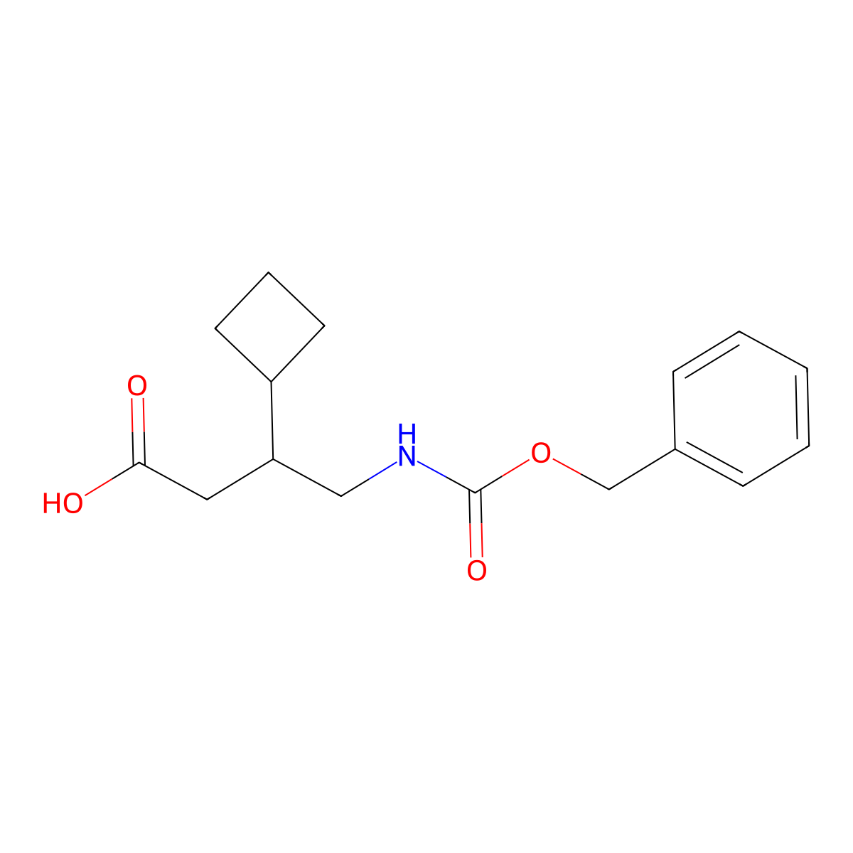 4-{[(Benzyloxy)carbonyl]amino}-3-cyclobutylbutanoic acid molecular structure, CAS 2354134-46-4