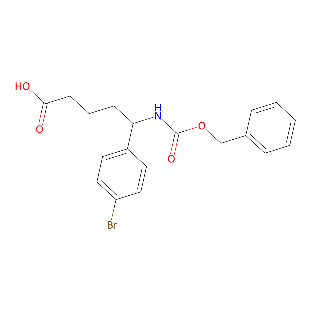 5-{[(Benzyloxy)carbonyl]amino}-5-(4-bromophenyl)pentanoic acid molecular structure, CAS 2354137-54-3