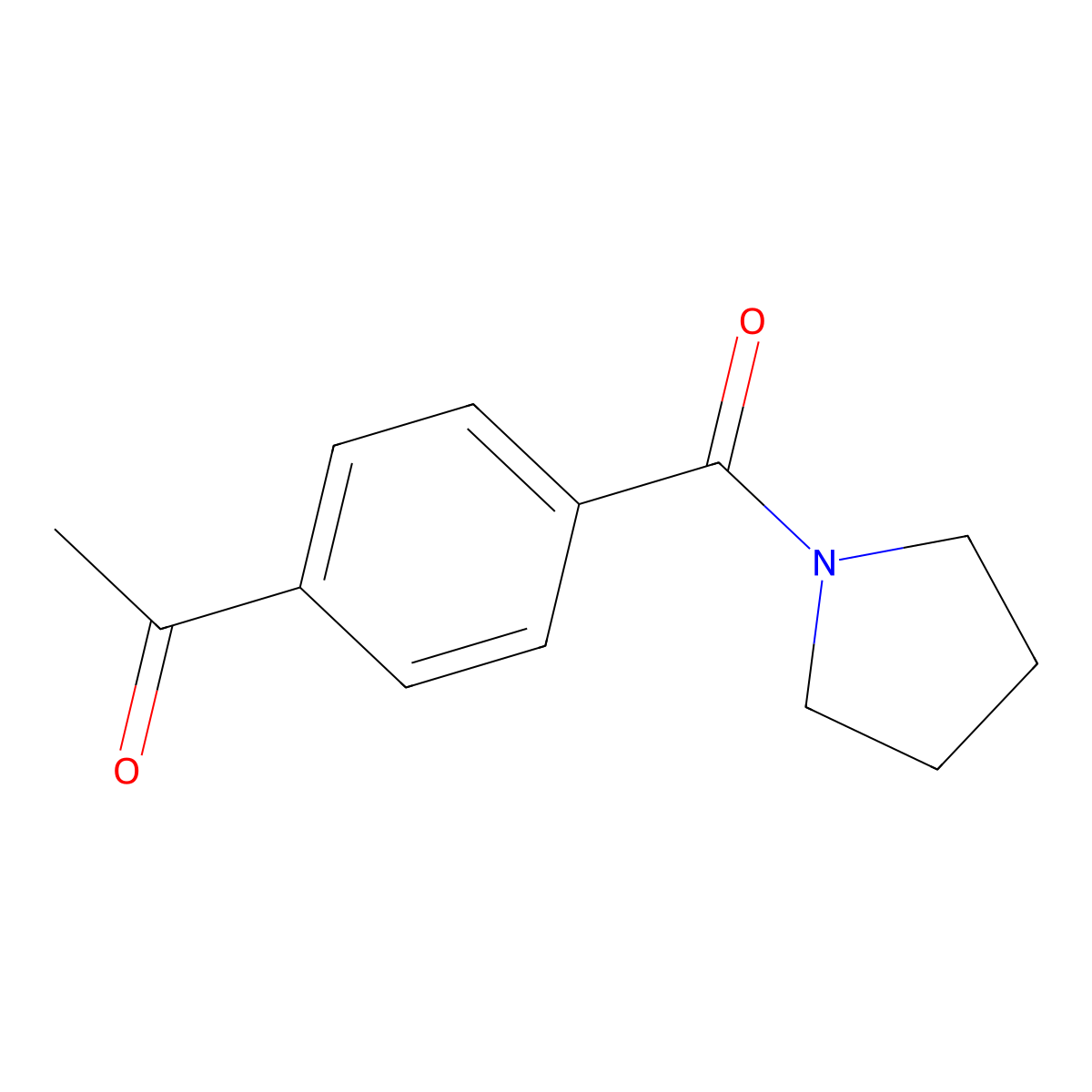 1-[4-(Pyrrolidine-1-carbonyl)phenyl]ethan-1-one molecular structure, CAS 235416-35-0