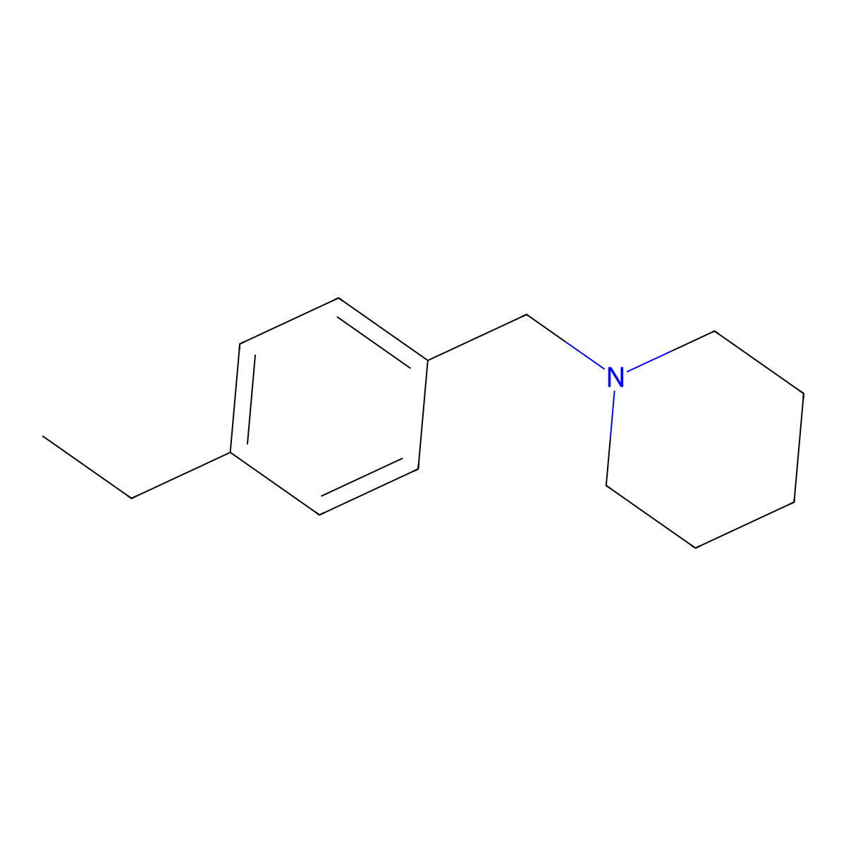 1-[(4-Ethylphenyl)methyl]piperidine molecular structure, CAS 235416-36-1
