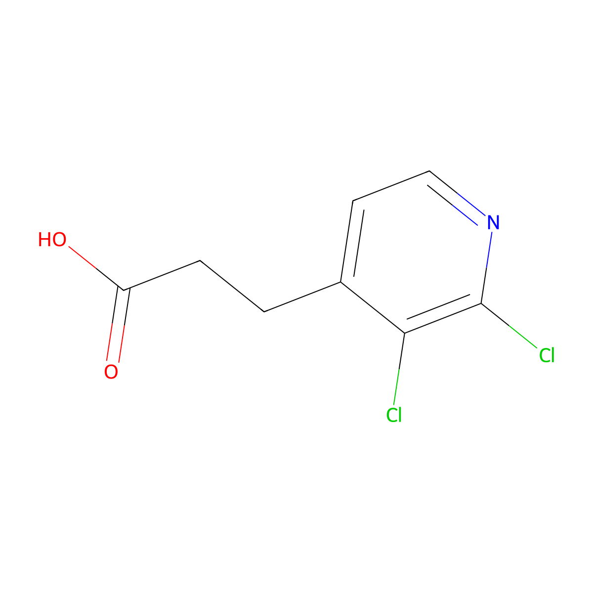 3-(2,3-Dichloropyridin-4-yl)propanoic acid molecular structure, CAS 2354163-90-7