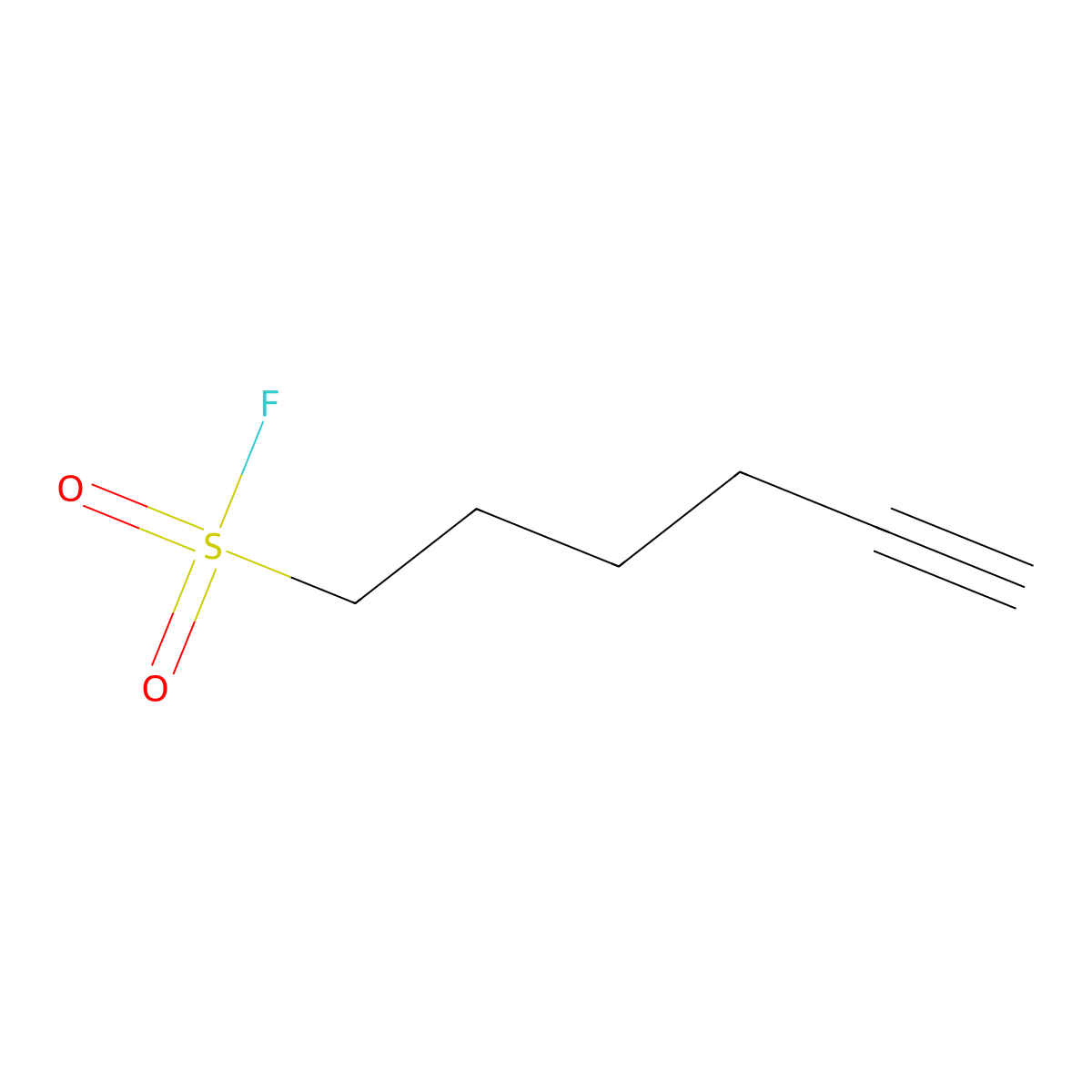 Hex-5-yne-1-sulfonyl fluoride molecular structure, CAS 2354171-75-6