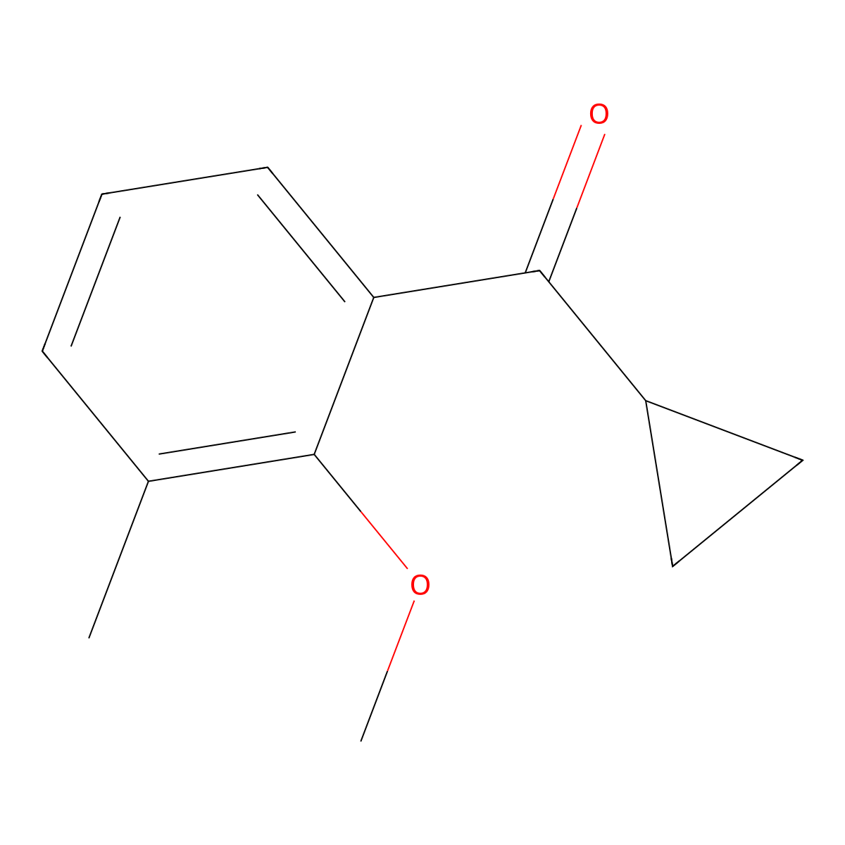 Cyclopropyl(2-methoxy-3-methylphenyl)methanone molecular structure, CAS 2354182-02-6