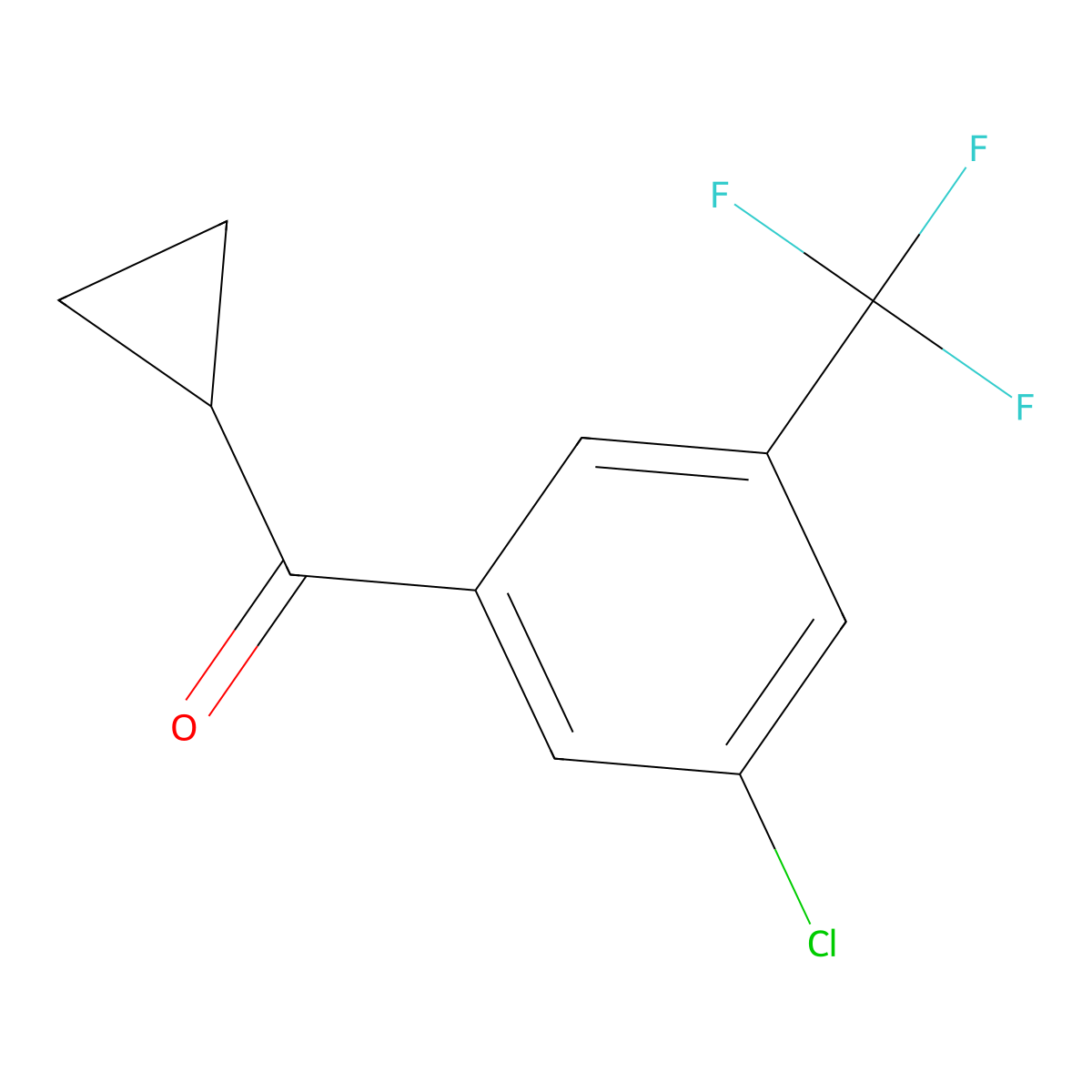 [3-Chloro-5-(trifluoromethyl)phenyl]cyclopropylmethanone molecular structure, CAS 2354182-11-7