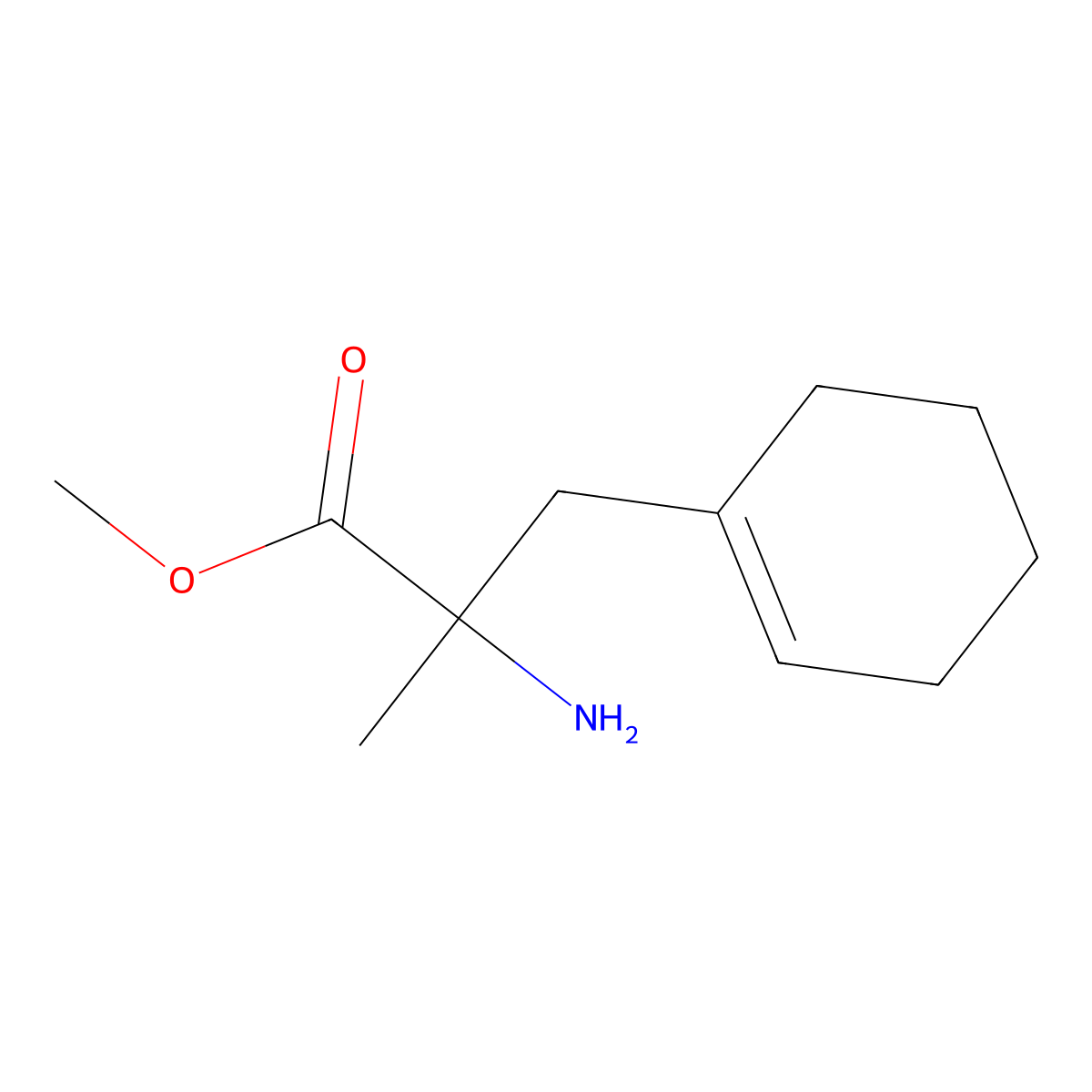 Methyl 2-amino-3-(cyclohex-1-en-1-yl)-2-methylpropanoate molecular structure, CAS 2354197-23-0