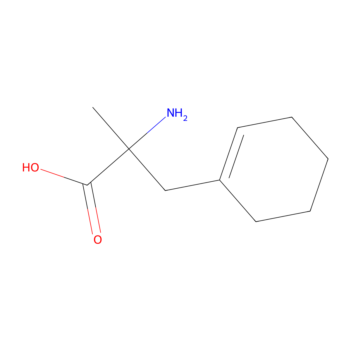 2-Amino-3-(cyclohex-1-en-1-yl)-2-methylpropanoic acid molecular structure, CAS 2354197-26-3