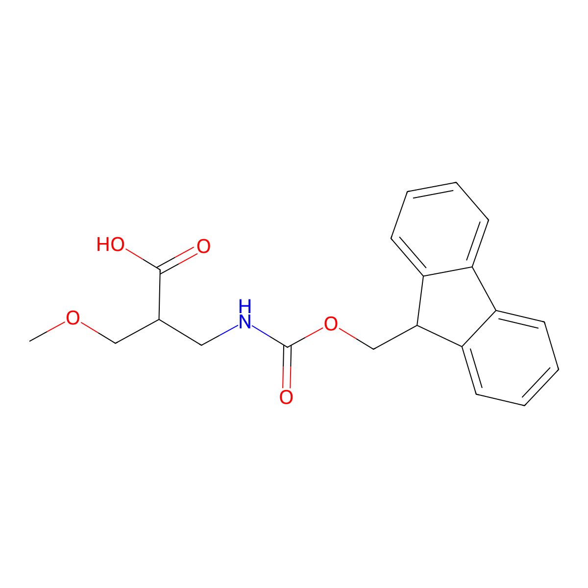 2-[({[(9H-fluoren-9-yl)methoxy]carbonyl}amino)methyl]-3-methoxypropanoic acid molecular structure, CAS 2354200-70-5