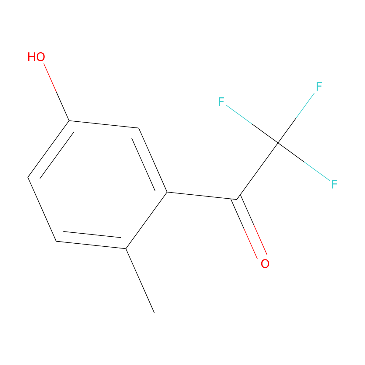 2,2,2-Trifluoro-1-(5-hydroxy-2-methylphenyl)ethanone molecular structure, CAS 2354203-48-6