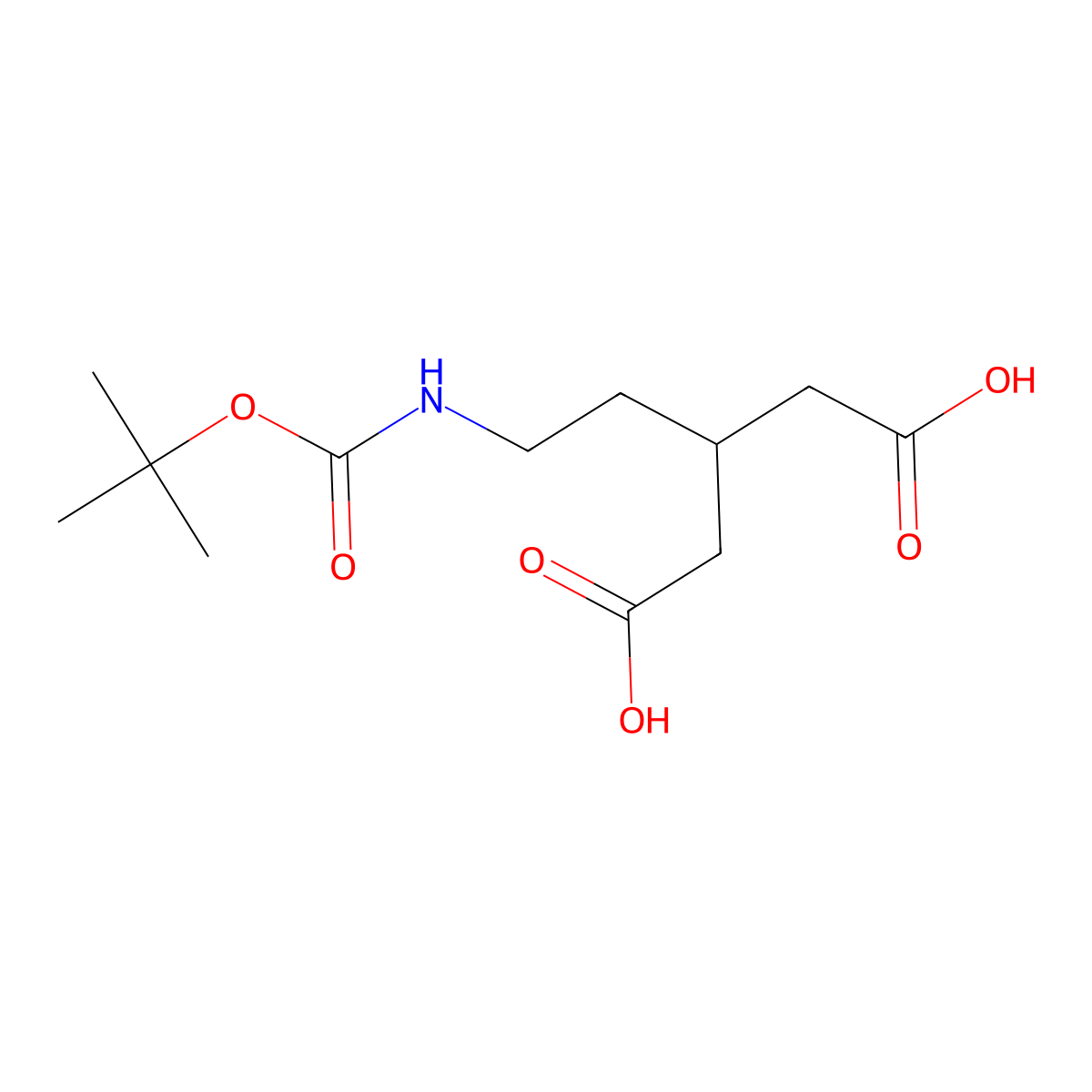 3-(2-{[(Tert-butoxy)carbonyl]amino}ethyl)pentanedioic acid molecular structure, CAS 2354221-62-6
