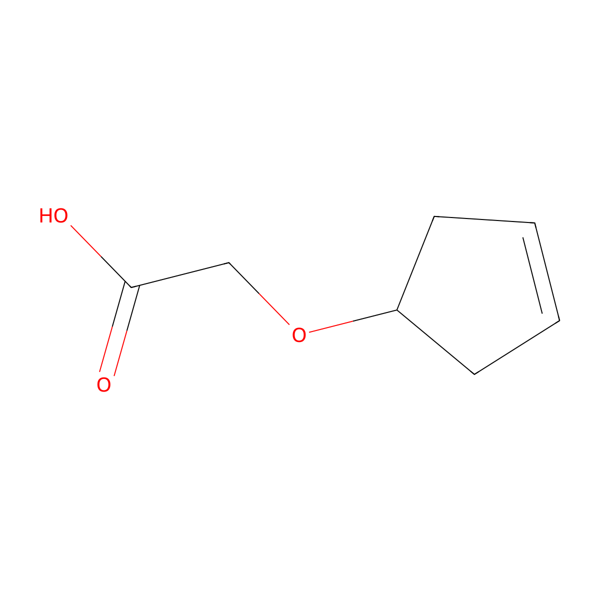 2-(Cyclopent-3-en-1-yloxy)aceticacid molecular structure, CAS 2354247-21-3
