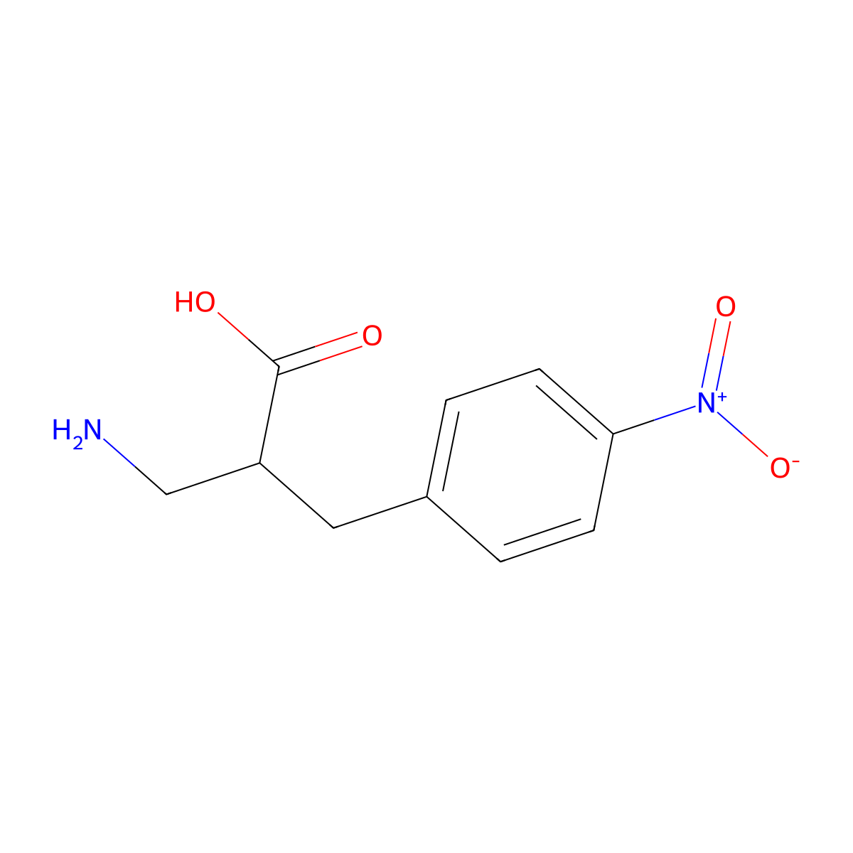 a-(Aminomethyl)-4-nitrobenzenepropanoic acid HCl molecular structure, CAS 2354249-16-2