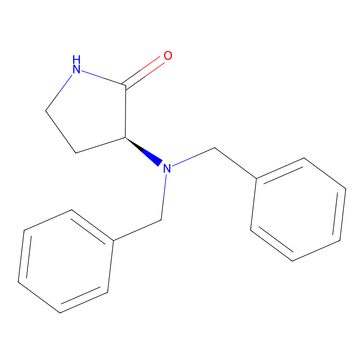 (S)-3-(Dibenzylamino)pyrrolidin-2-one molecular structure, CAS 235425-03-3