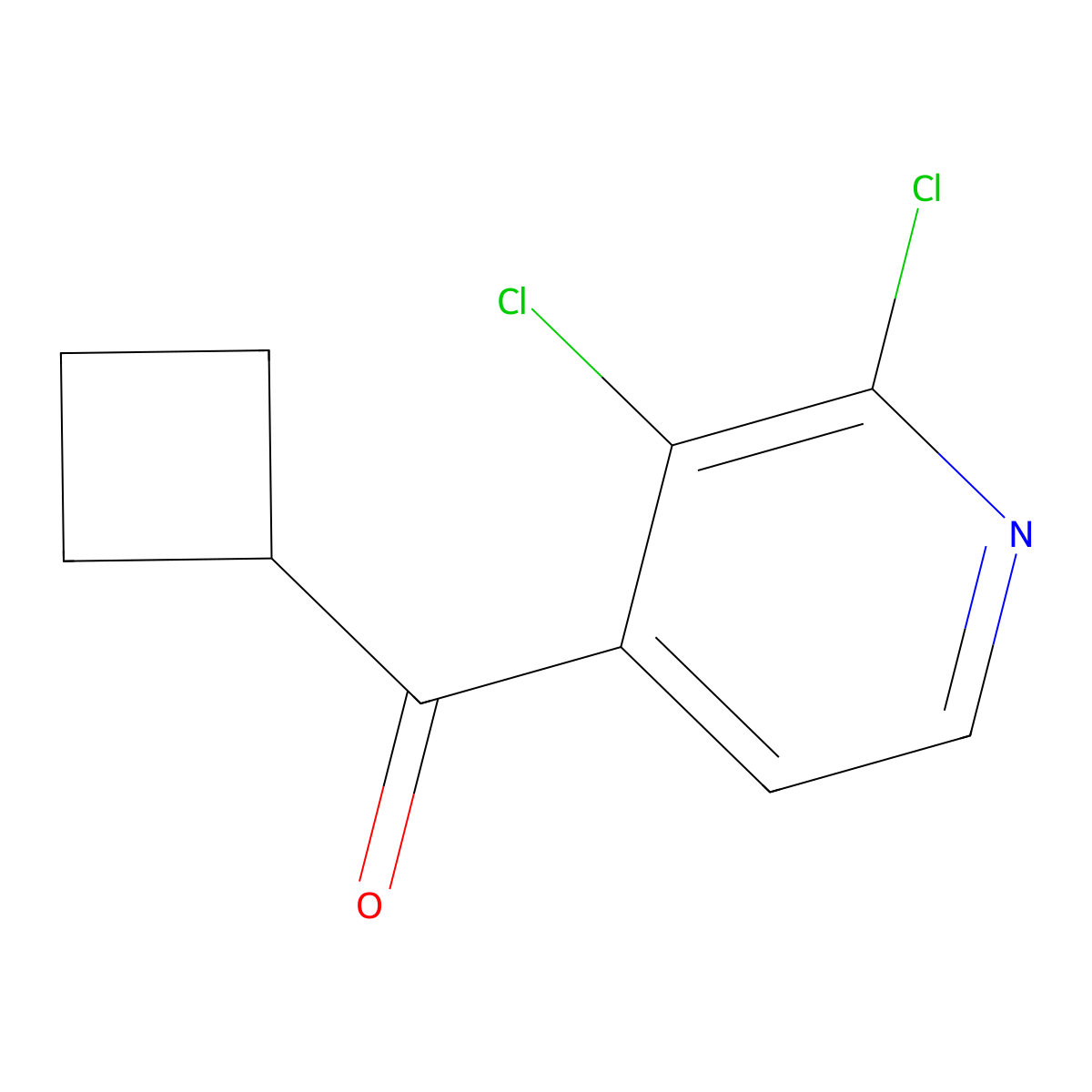 Cyclobutyl(2,3-dichloropyridin-4-yl)methanone molecular structure, CAS 2354253-38-4