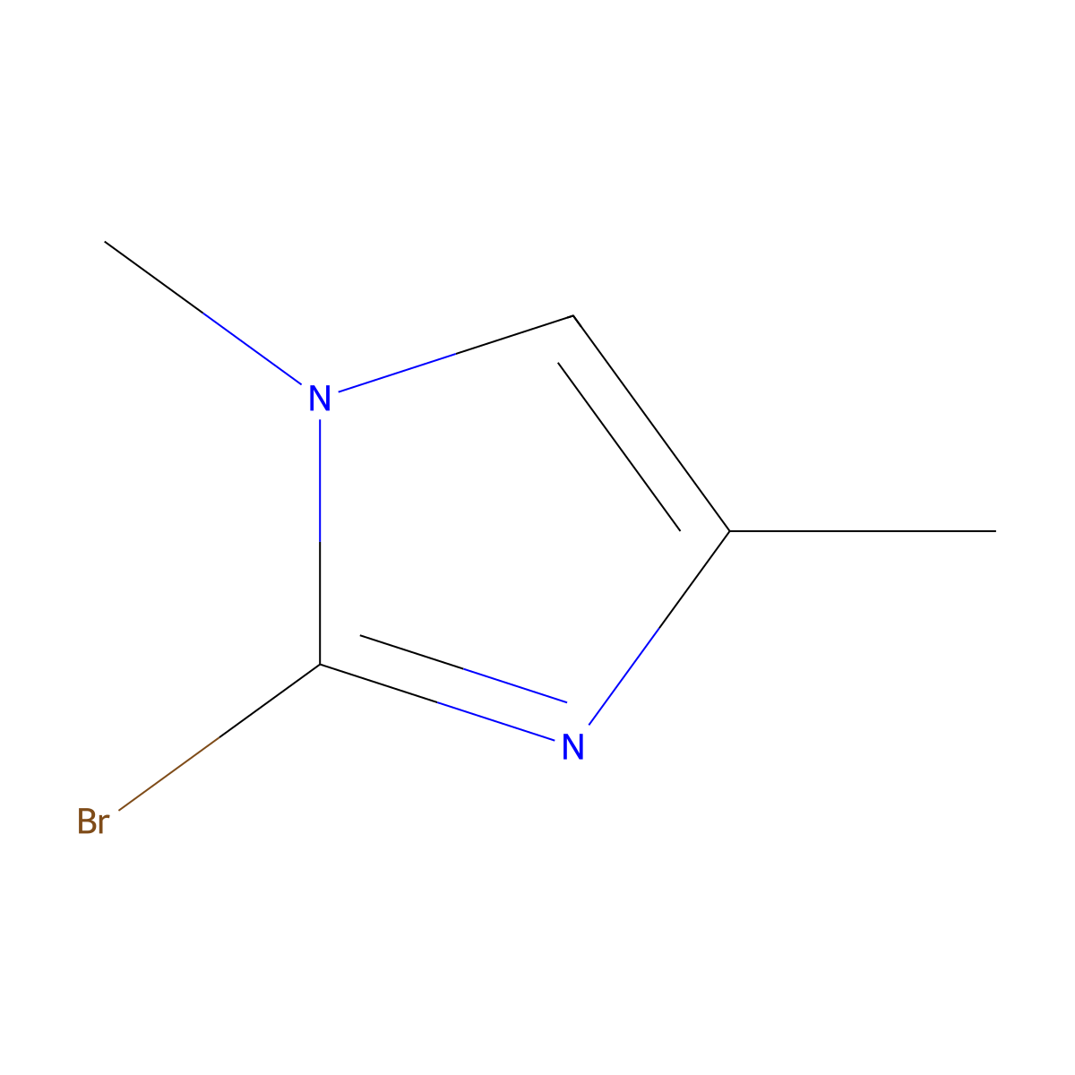 2-Bromo-1,4-dimethyl-1H-imidazole molecular structure, CAS 235426-30-9