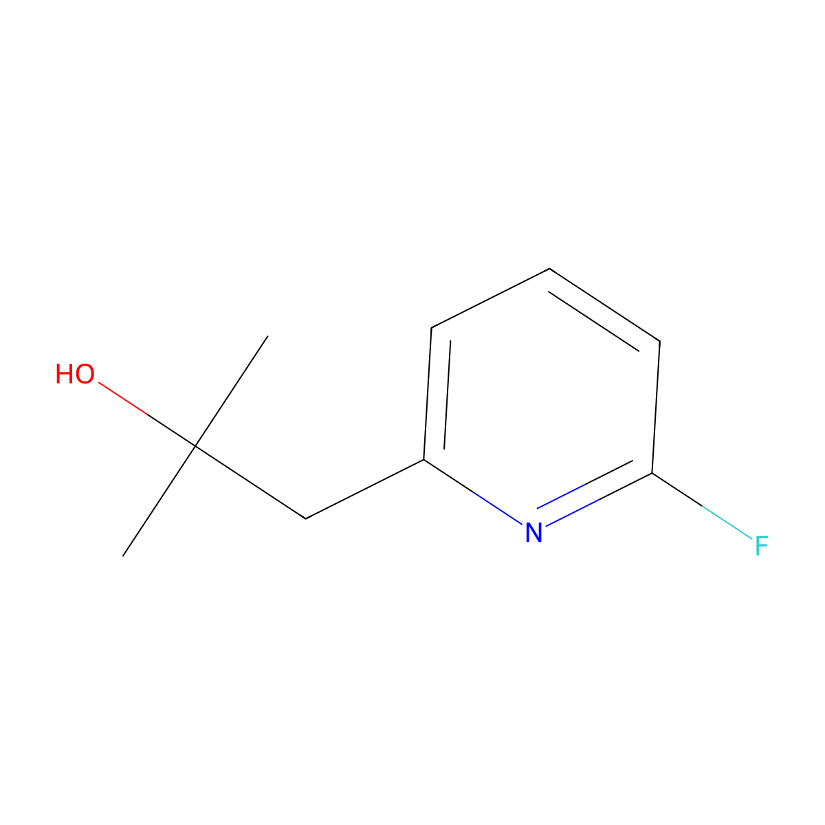 6-Fluoro-alpha,alpha-dimethyl-2-pyridineethanol molecular structure, CAS 2354260-31-2