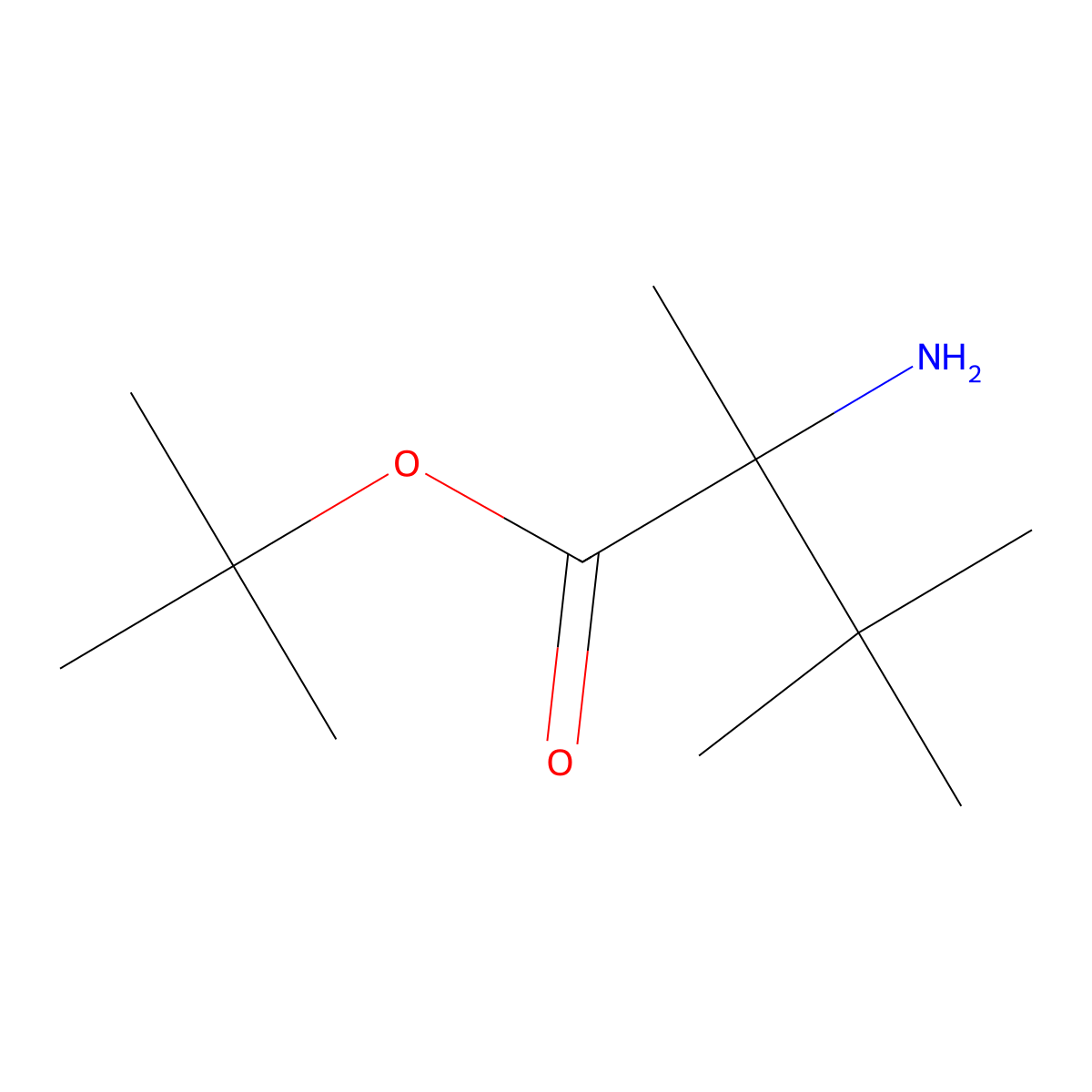 Tert-butyl 2-amino-2,3,3-trimethylbutanoate molecular structure, CAS 2354261-68-8