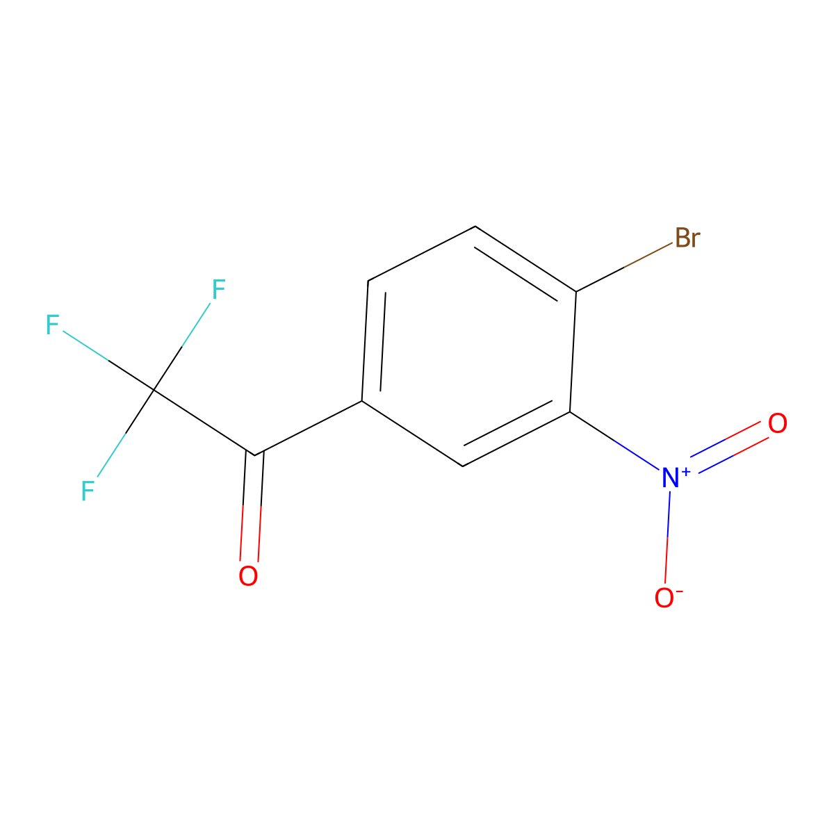 1-(4-Bromo-3-nitrophenyl)-2,2,2-trifluoroethan-1-one molecular structure, CAS 2354279-49-3