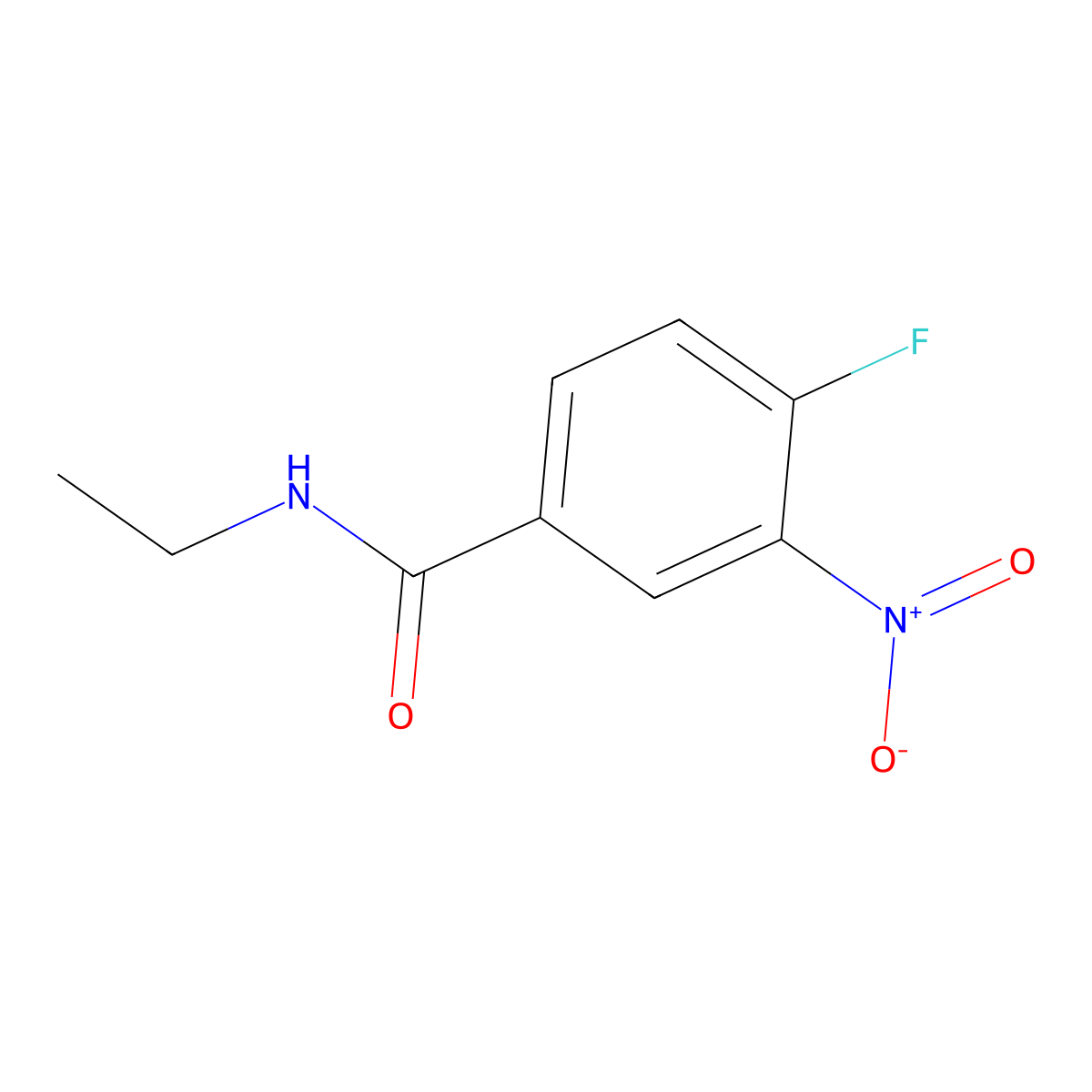 N-Ethyl-4-fluoro-3-nitrobenzamide molecular structure, CAS 235428-18-9