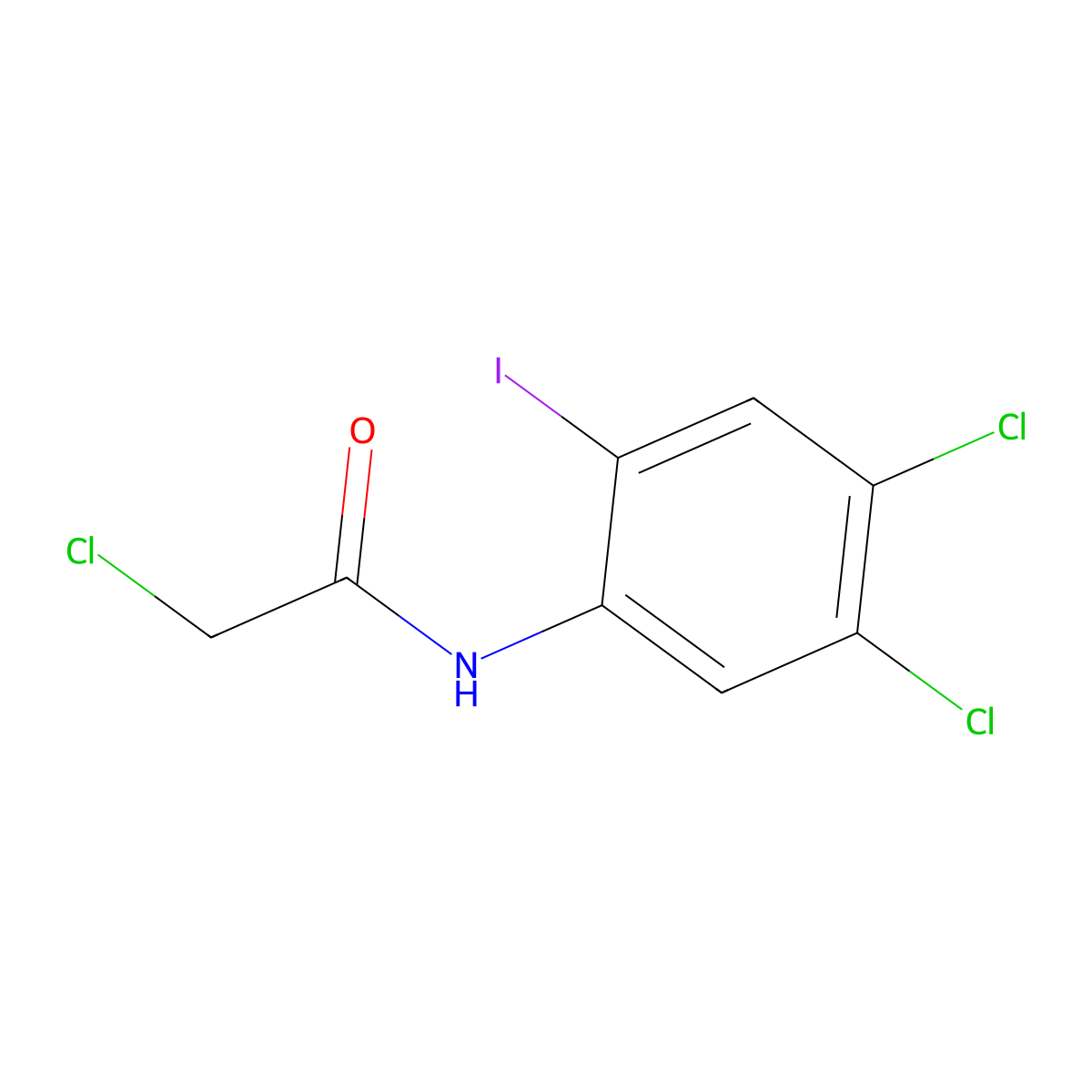Acetanilide, 2'-iodo-2,4',5'-trichloro- molecular structure, CAS 23543-02-4