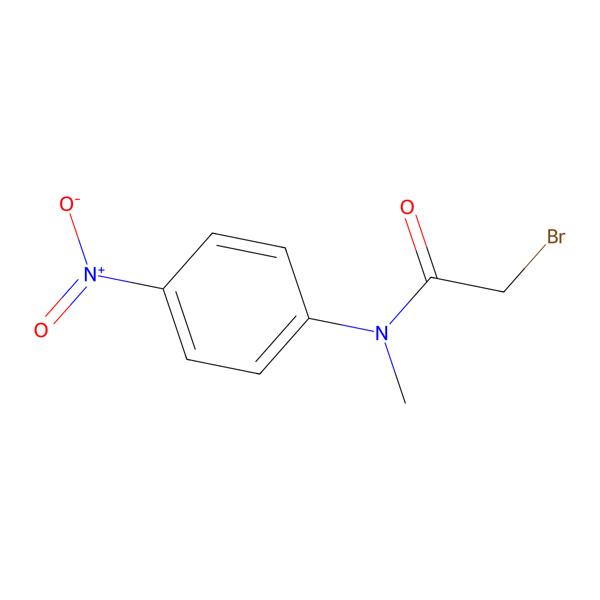 2-bromo-N-methyl-N-(4-nitrophenyl)acetamide molecular structure, CAS 23543-31-9