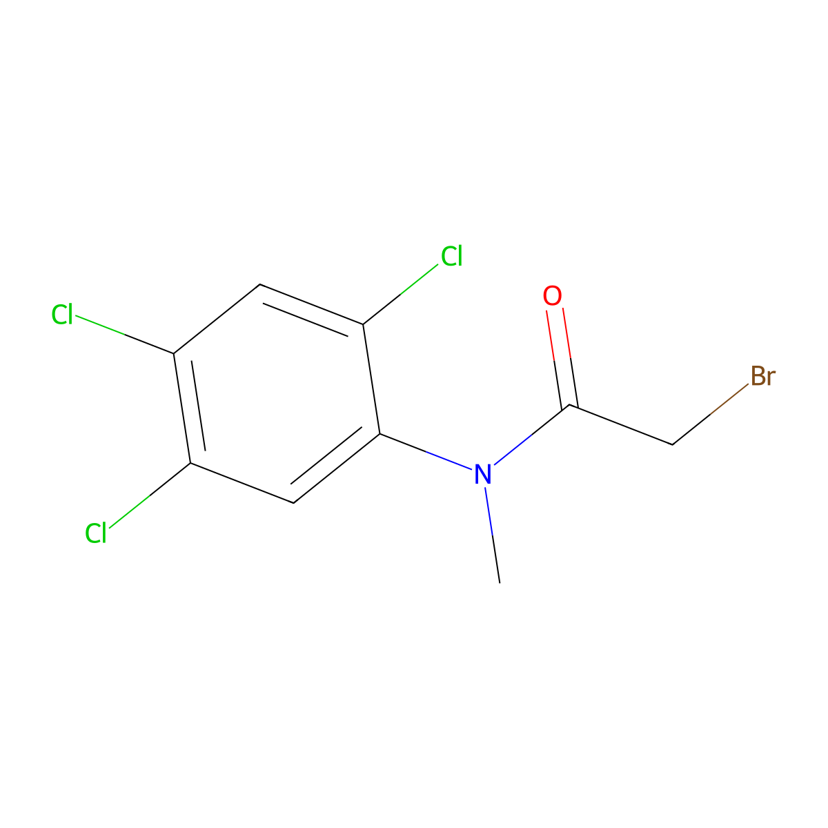 Acetanilide, 2-bromo-N-methyl-2',4',5'-trichloro- molecular structure, CAS 23543-34-2