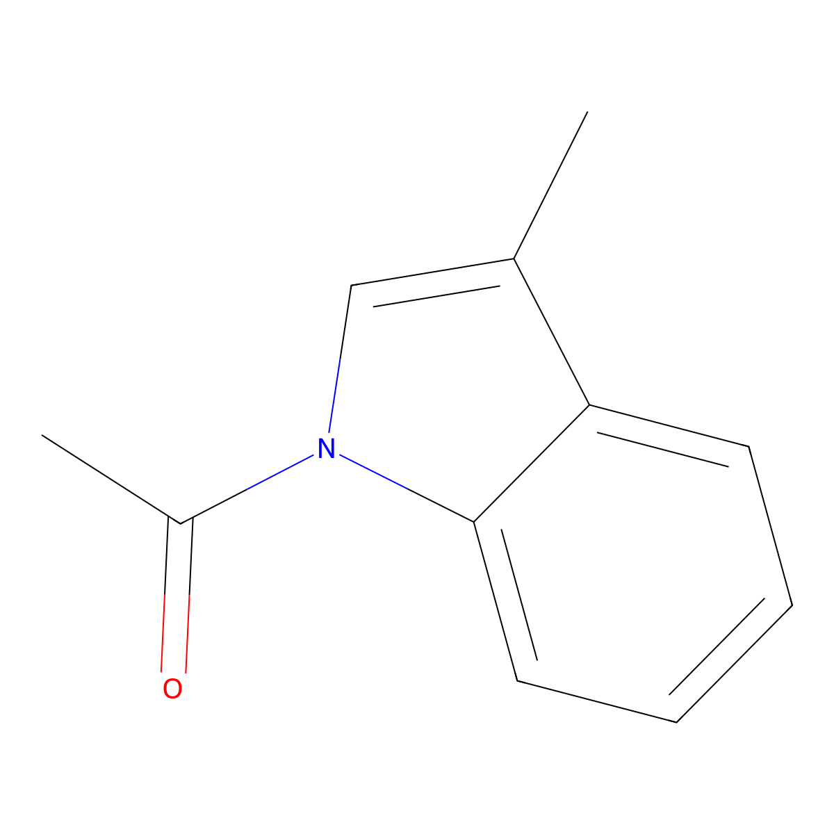 1-(3-Methyl-1H-indol-1-yl)ethanone molecular structure, CAS 23543-66-0