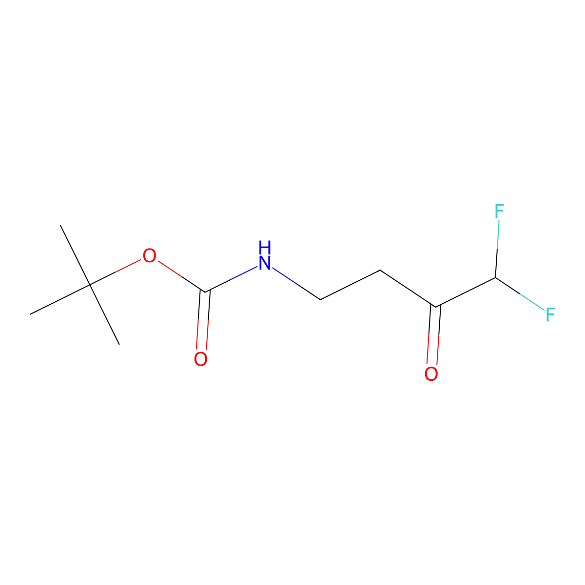 tert-butyl N-(4,4-difluoro-3-oxobutyl)carbamate molecular structure, CAS 2354303-70-9