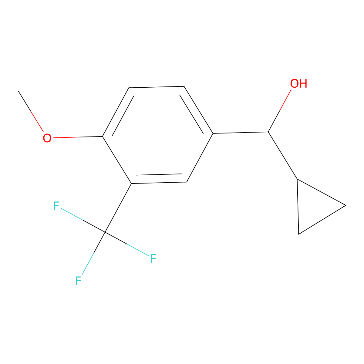 alpha-Cyclopropyl-4-methoxy-3-(trifluoromethyl)benZenemethanol molecular structure, CAS 2354303-97-0