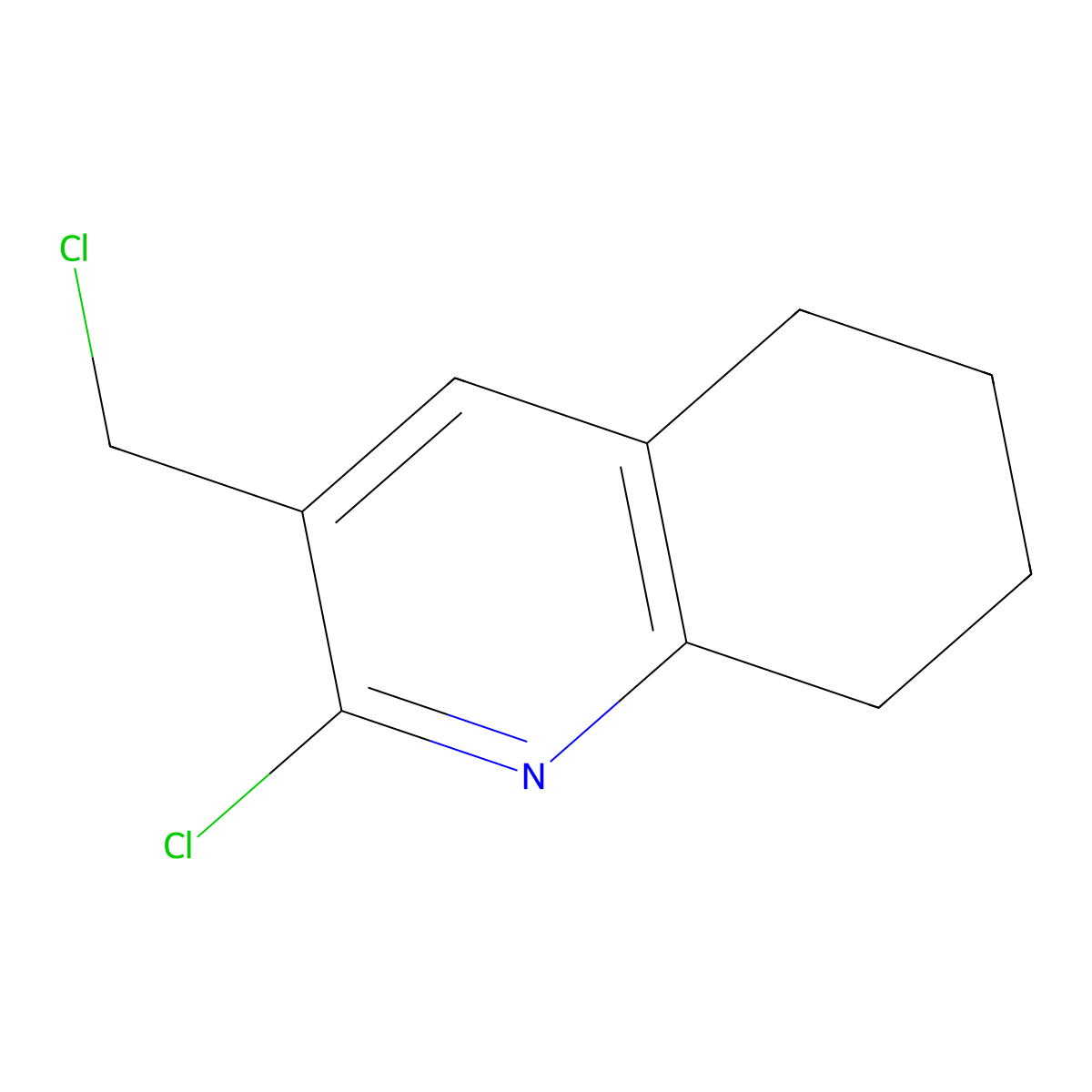 2-Chloro-3-(chloromethyl)-5,6,7,8-tetrahydroquinoline molecular structure, CAS 2354304-96-2
