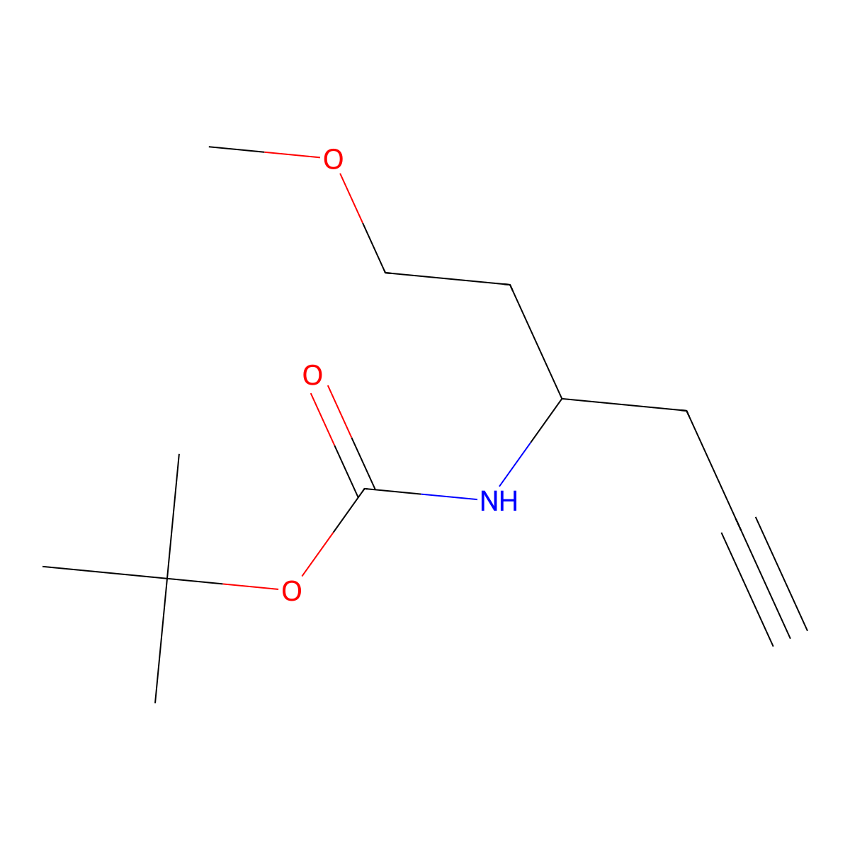 tert-butyl N-(1-methoxyhex-5-yn-3-yl)carbamate molecular structure, CAS 2354347-87-6