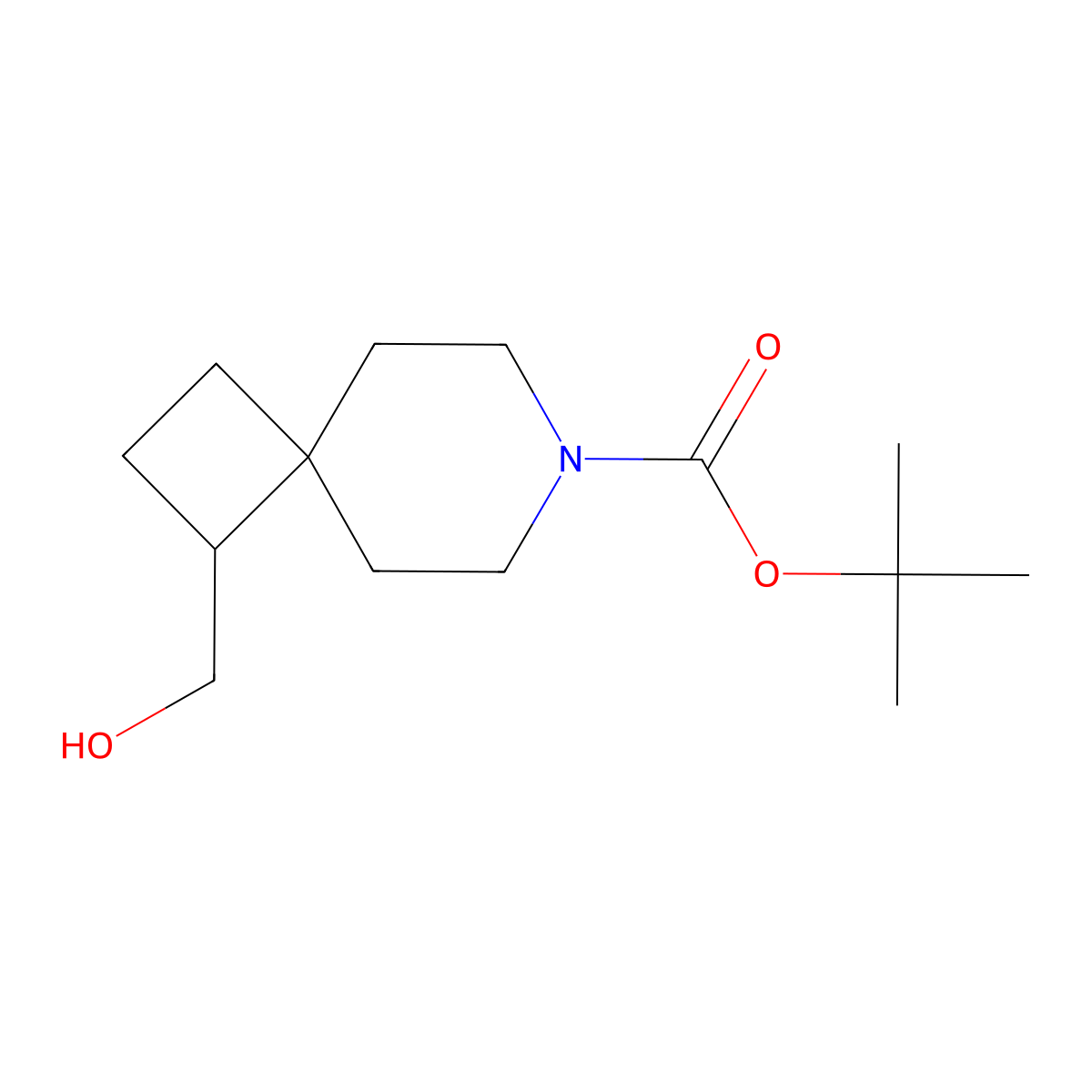 Tert-butyl 1-(hydroxymethyl)-7-azaspiro[3.5]nonane-7-carboxylate molecular structure, CAS 2354362-68-6