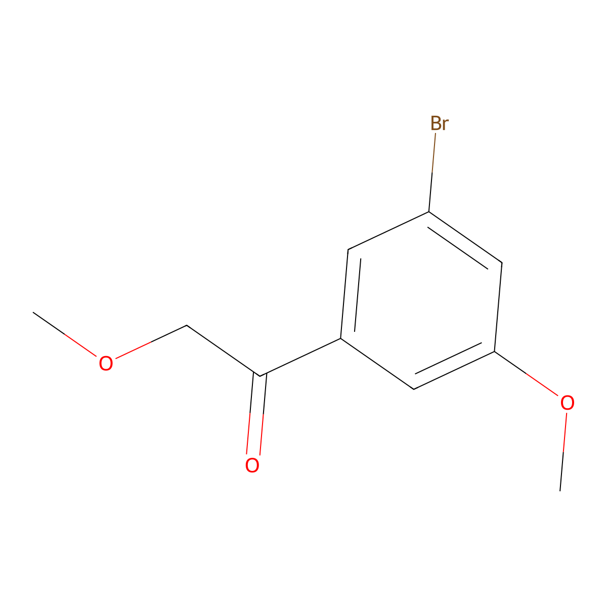 1-(3-Bromo-5-methoxyphenyl)-2-methoxyethanone molecular structure, CAS 2354375-55-4
