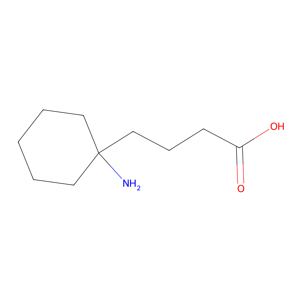 4-(1-Aminocyclohexyl)butanoic acid molecular structure, CAS 2354377-92-5