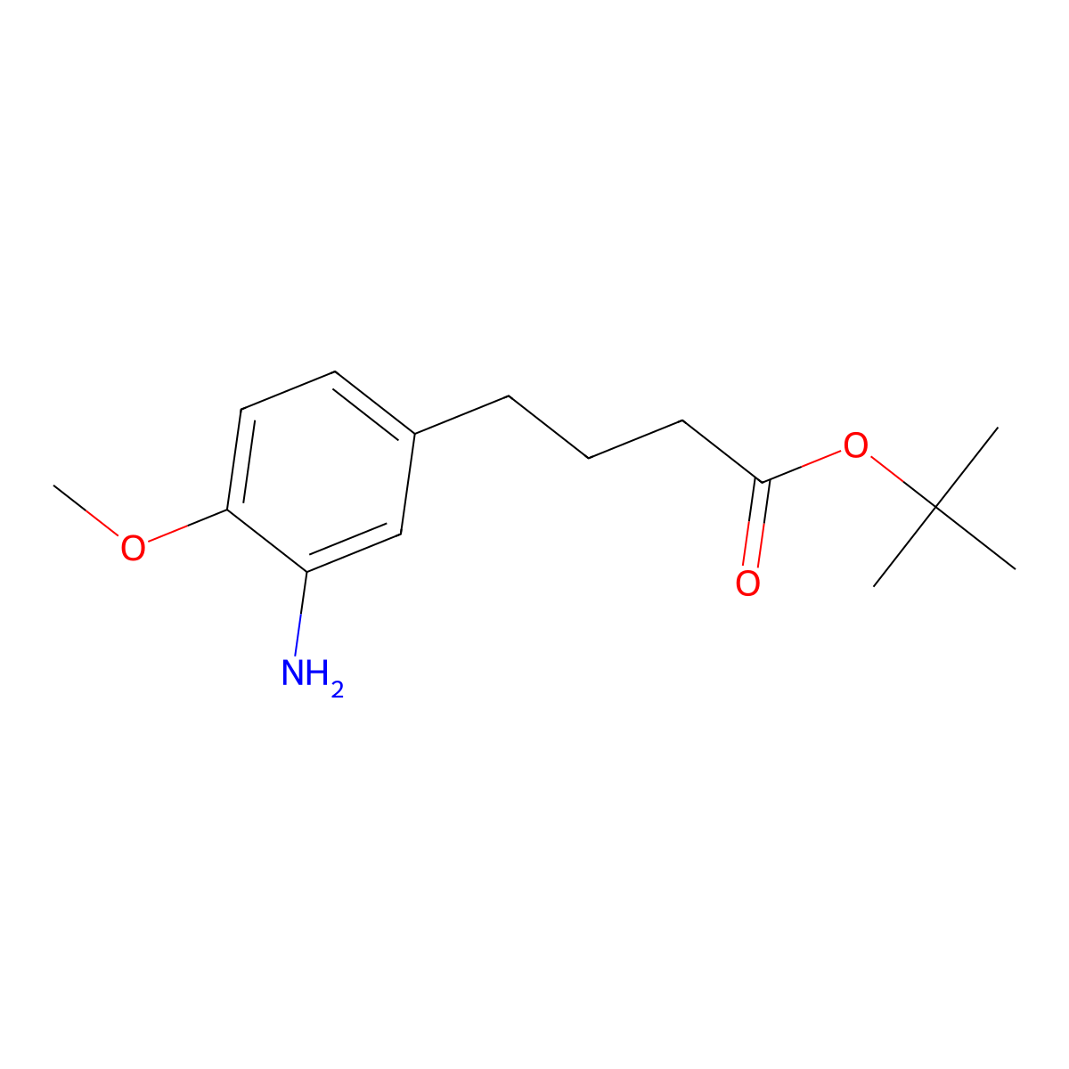 Tert-butyl 4-(3-amino-4-methoxyphenyl)butanoate molecular structure, CAS 2354391-91-4
