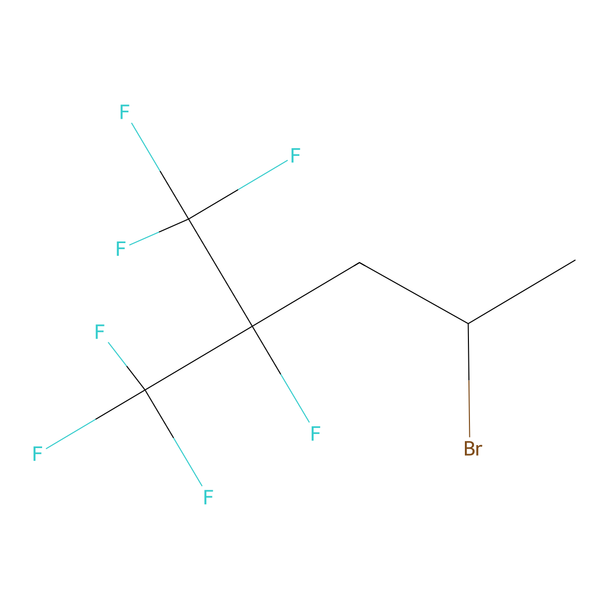 4-Bromo-1,1,1,2-tetrafluoro-2-(trifluoromethyl)pentane molecular structure, CAS 2354416-22-9