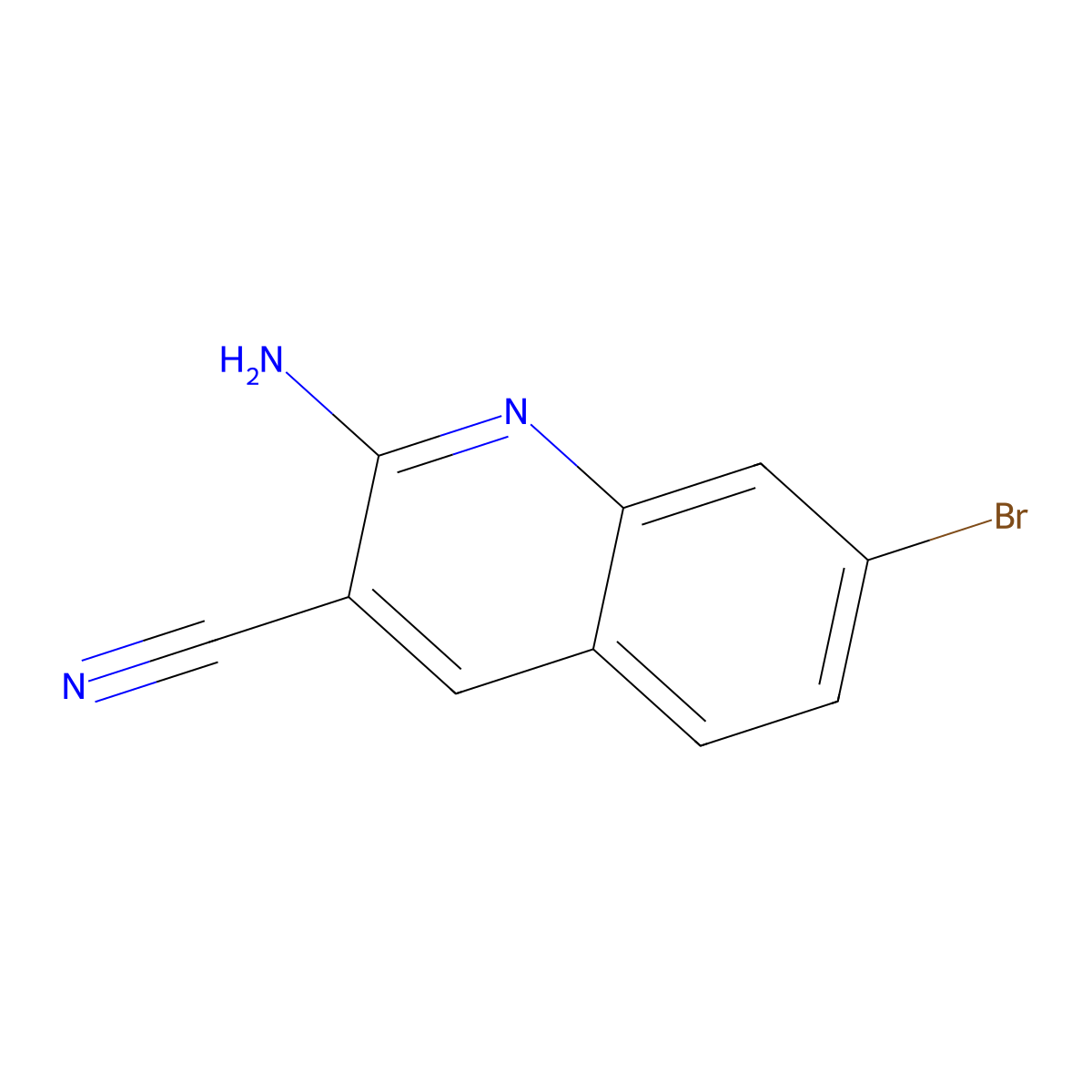2-Amino-7-bromoquinoline-3-carbonitrile molecular structure, CAS 2354421-84-2
