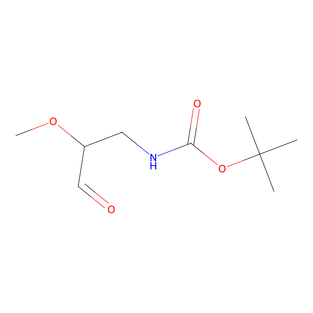 tert-butyl N-(2-methoxy-3-oxopropyl)carbamate molecular structure, CAS 2354433-10-4