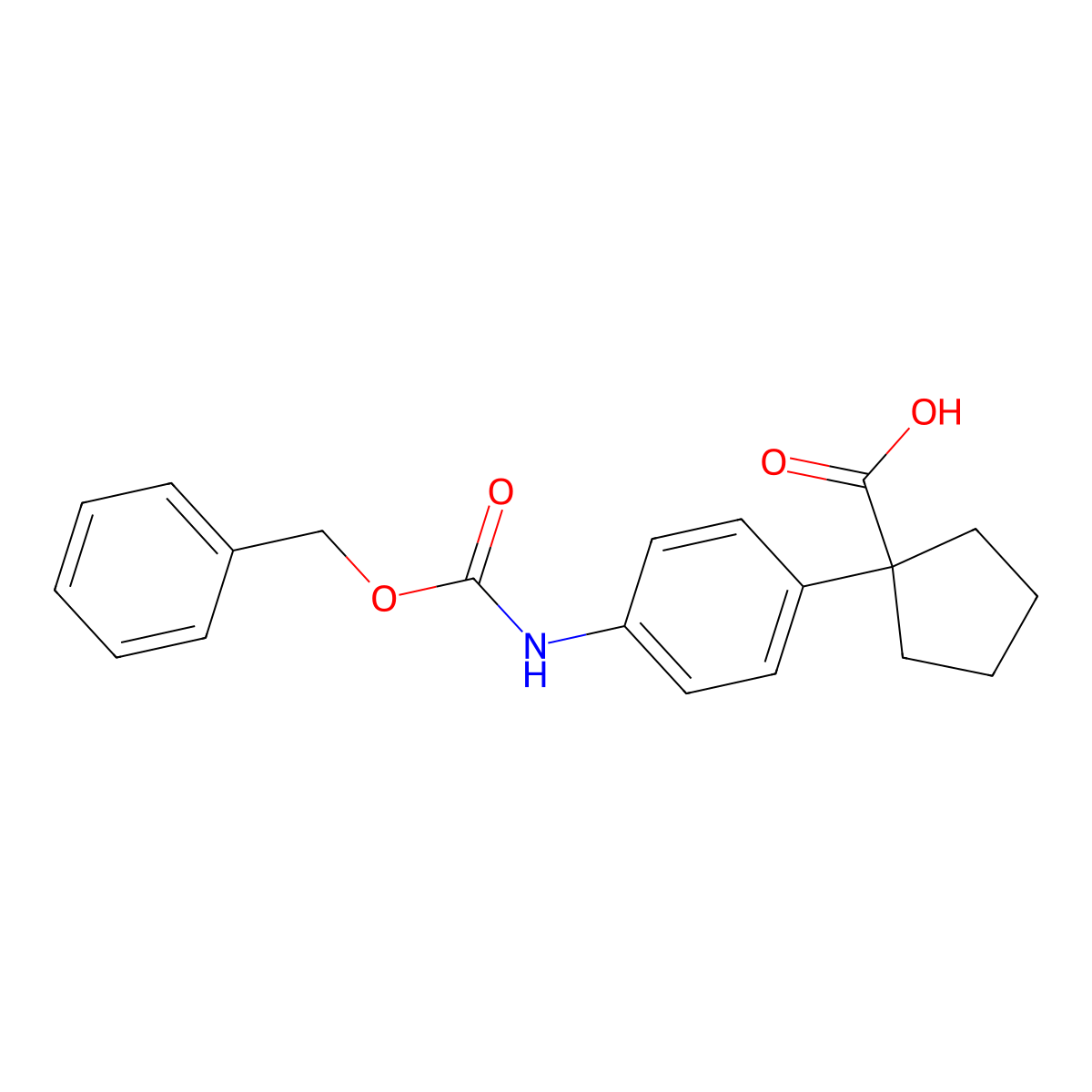 1-(4-{[(Benzyloxy)carbonyl]amino}phenyl)cyclopentane-1-carboxylic acid molecular structure, CAS 2354449-17-3