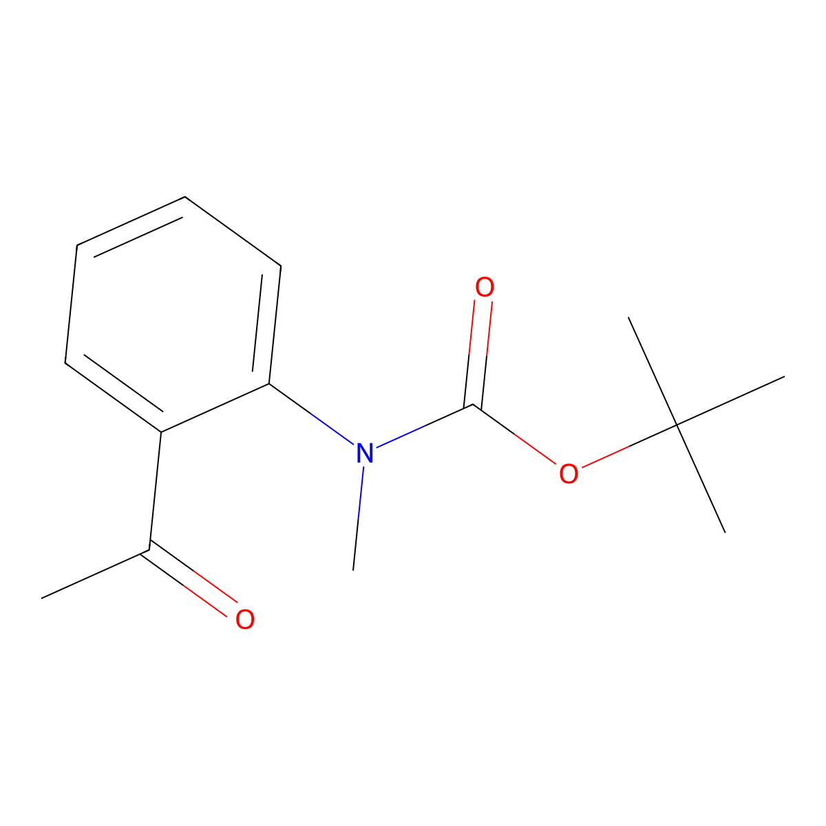 tert-butyl N-(2-acetylphenyl)-N-methylcarbamate molecular structure, CAS 2354460-56-1