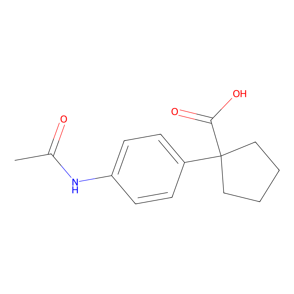1-(4-Acetamidophenyl)cyclopentane-1-carboxylic acid molecular structure, CAS 2354464-19-8