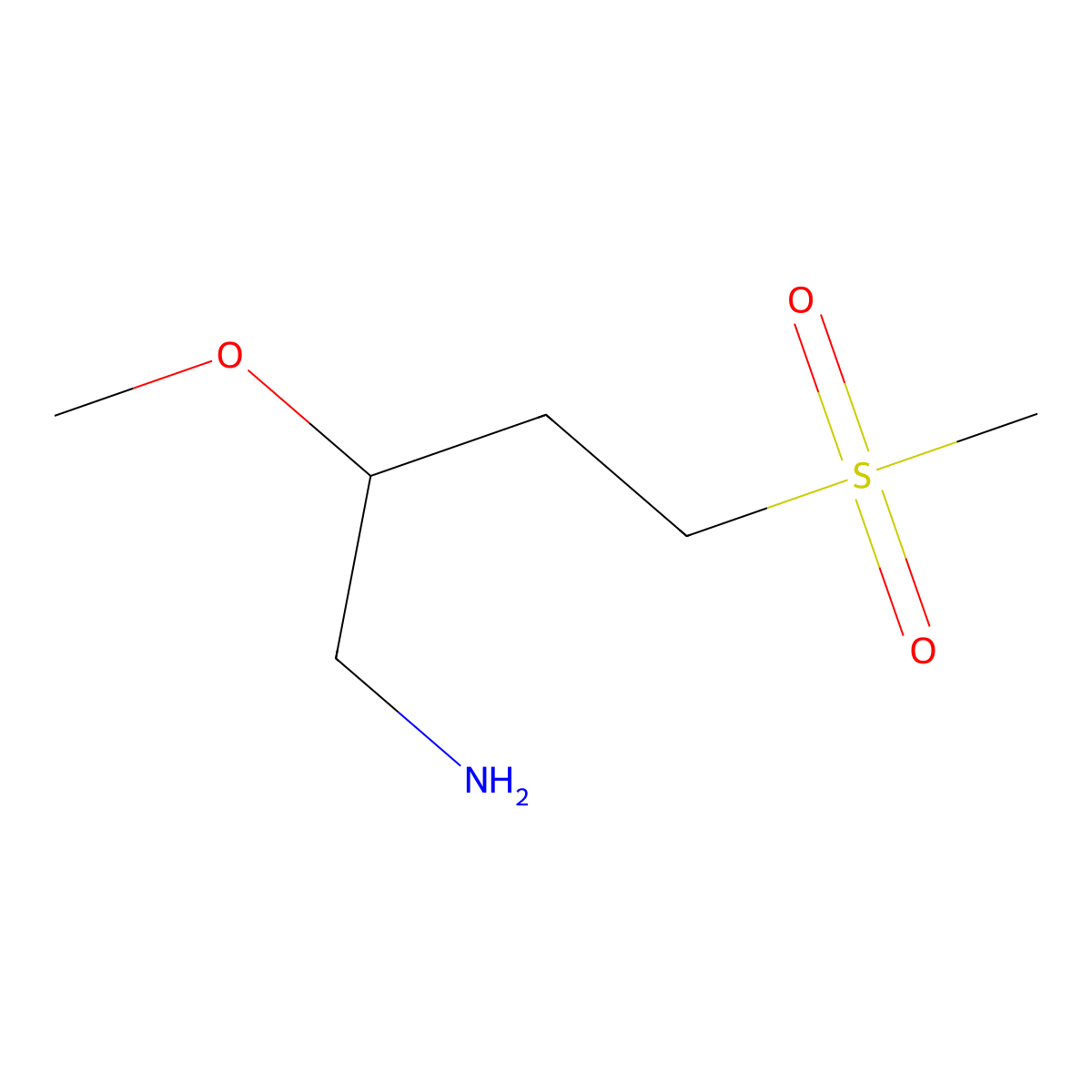 4-Methanesulfonyl-2-methoxybutan-1-amine molecular structure, CAS 2354477-91-9