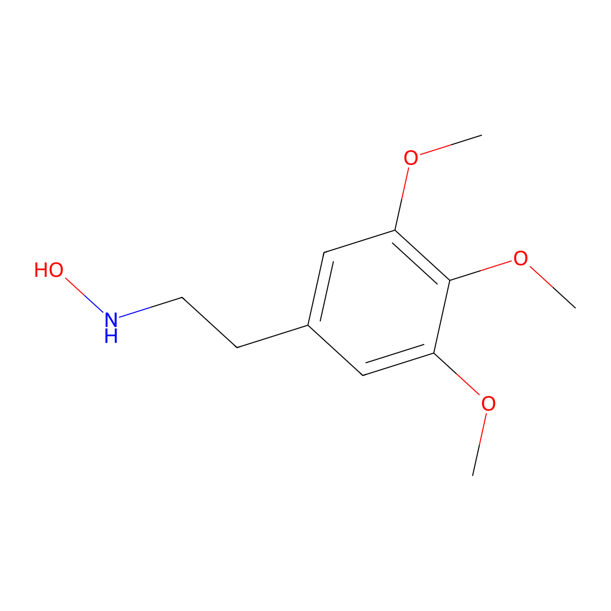 N-[2-(3,4,5-trimethoxyphenyl)ethyl]hydroxylamine molecular structure, CAS 2354490-18-7