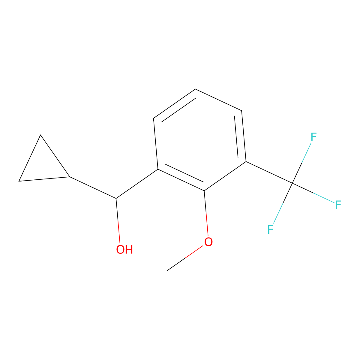 alpha-Cyclopropyl-2-methoxy-3-(trifluoromethyl)benZenemethanol molecular structure, CAS 2354510-74-8