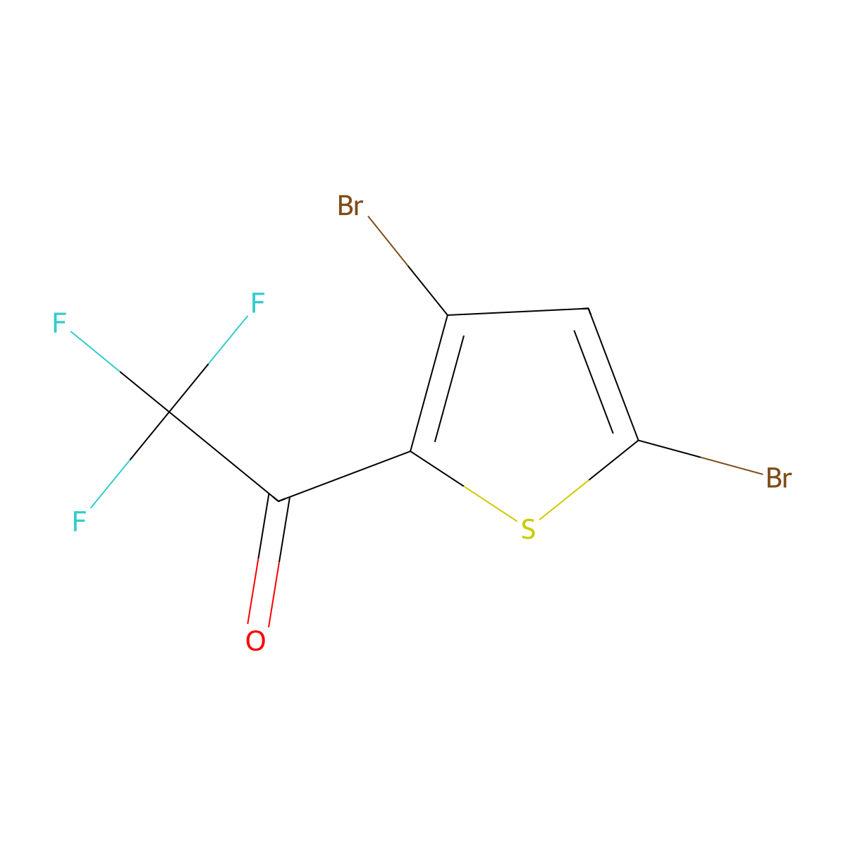 1-(3,5-Dibromo-2-thienyl)-2,2,2-trifluoroethanone molecular structure, CAS 2354528-43-9